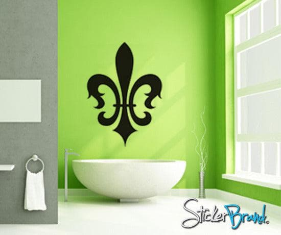 French Fleur De Lys Vinyl Wall Decal Sticker - Elegant Home Decor for Living Room, Bedroom & Nursery | Self-Adhesive Removable Wall Art #KTudor108