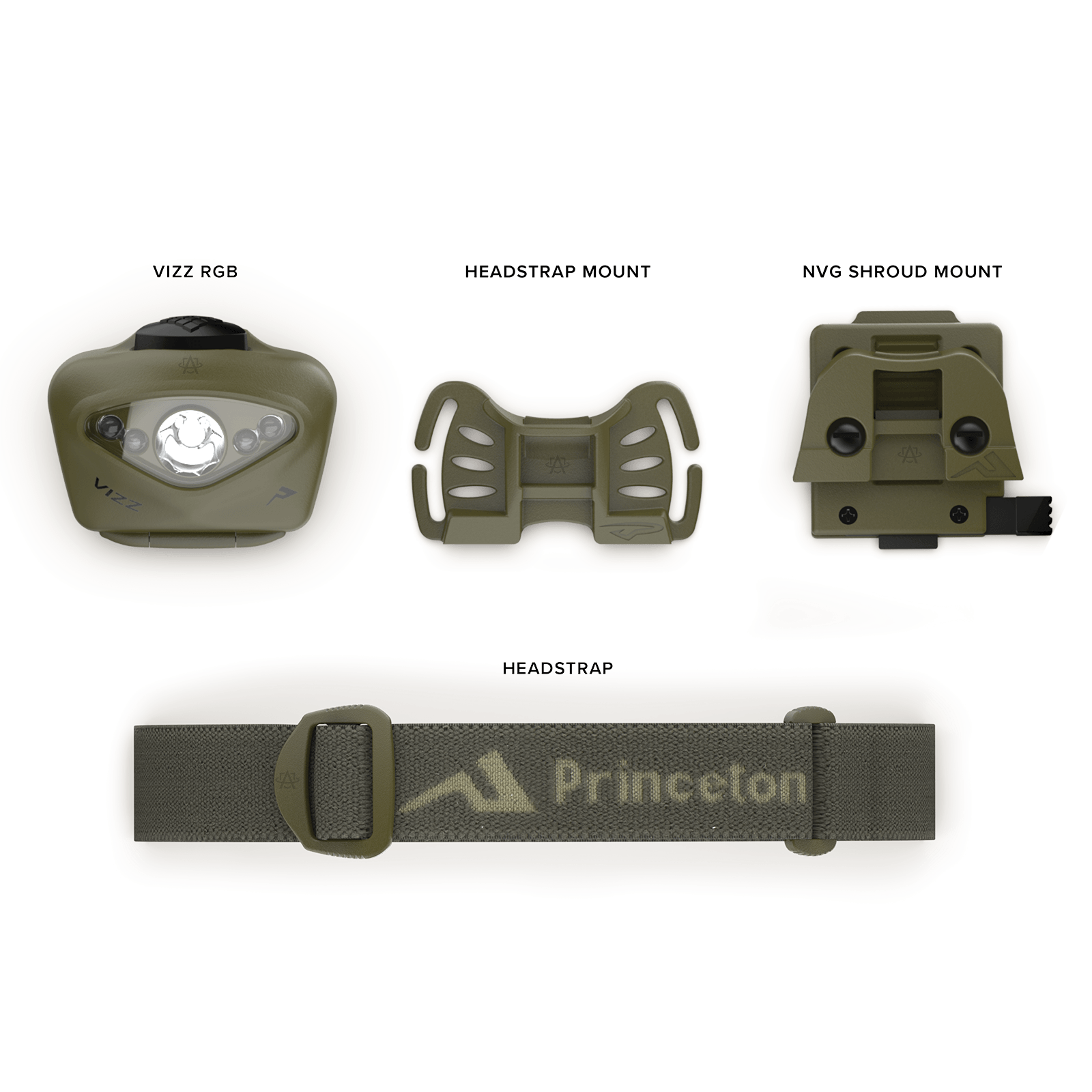 Princeton Tec Vizz 550 RGB MPLS Headlamp - 550 Lumens Ultra-Bright LED Light with 33-Hour Runtime - Perfect for Camping, Hiking, Running & Outdoor Adventures
