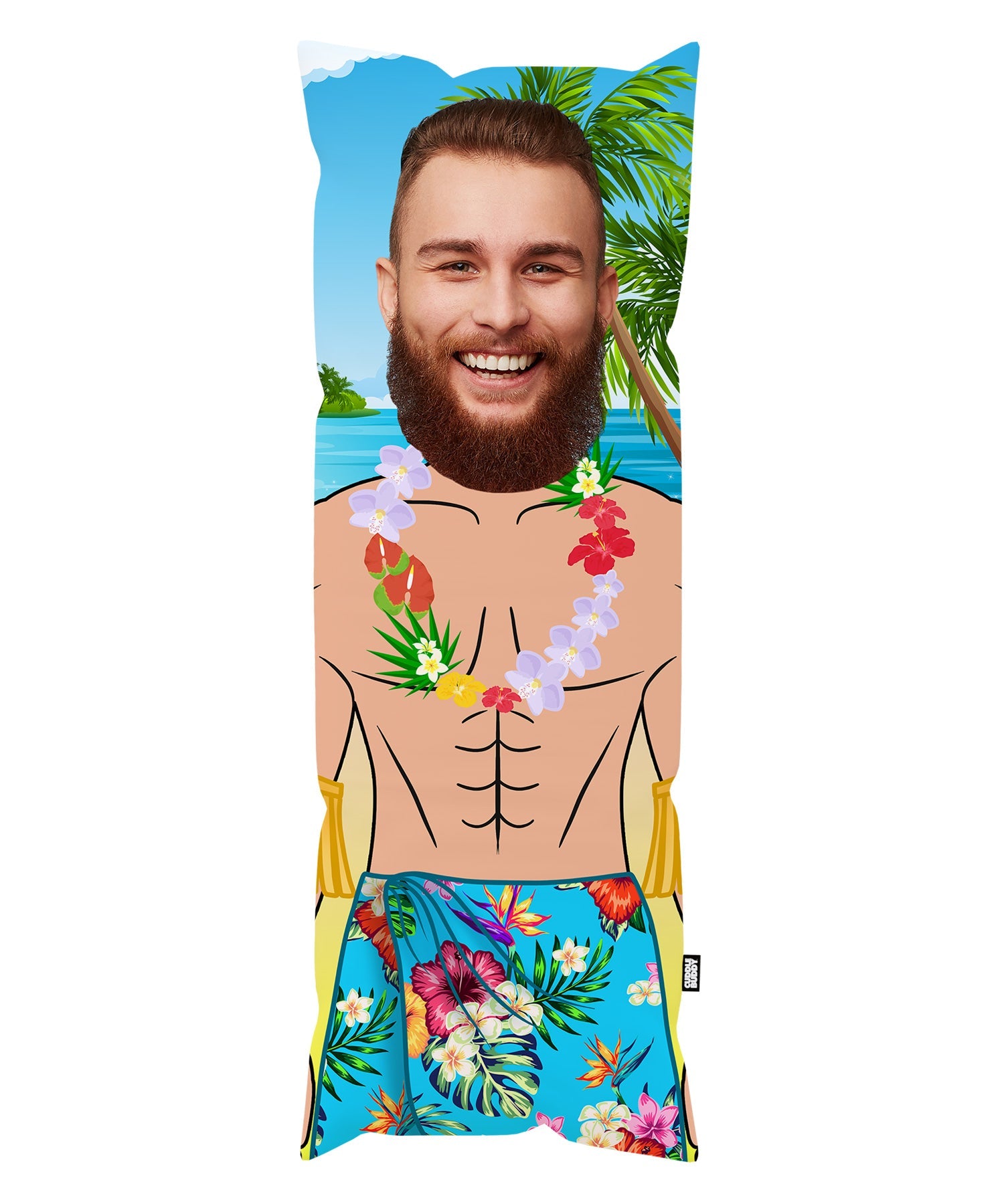 Custom Hawaiian Man Body Pillow - Soft Hugging Pillow for Anime Fans, Cosplay, and Home Decor | Perfect for Cuddling, Gifts, and Bedroom Decorations