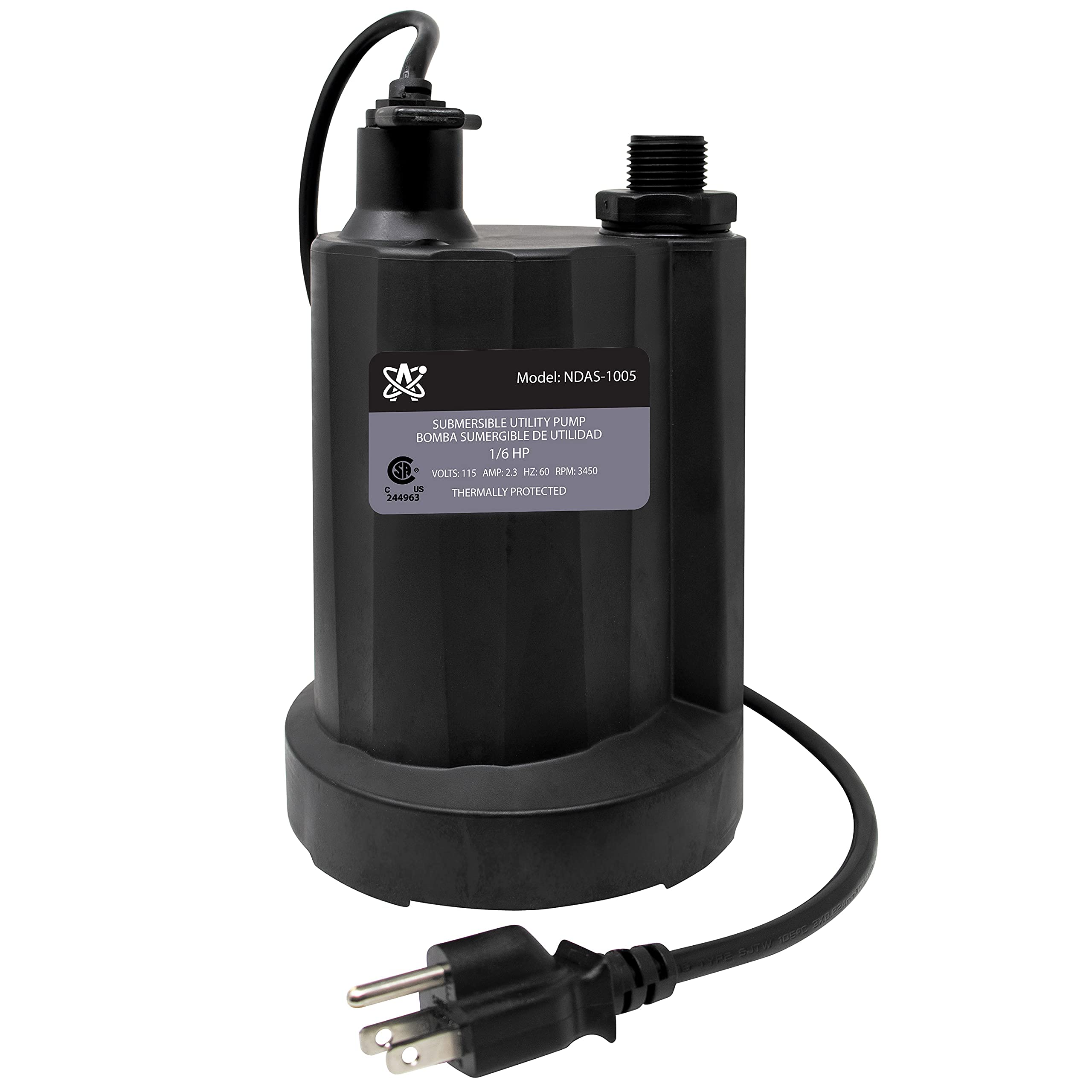 High-Power 1/6 HP Submersible Pump Tankless Water Heater Flush Kit - Perfect for RV, Home & Outdoor Use