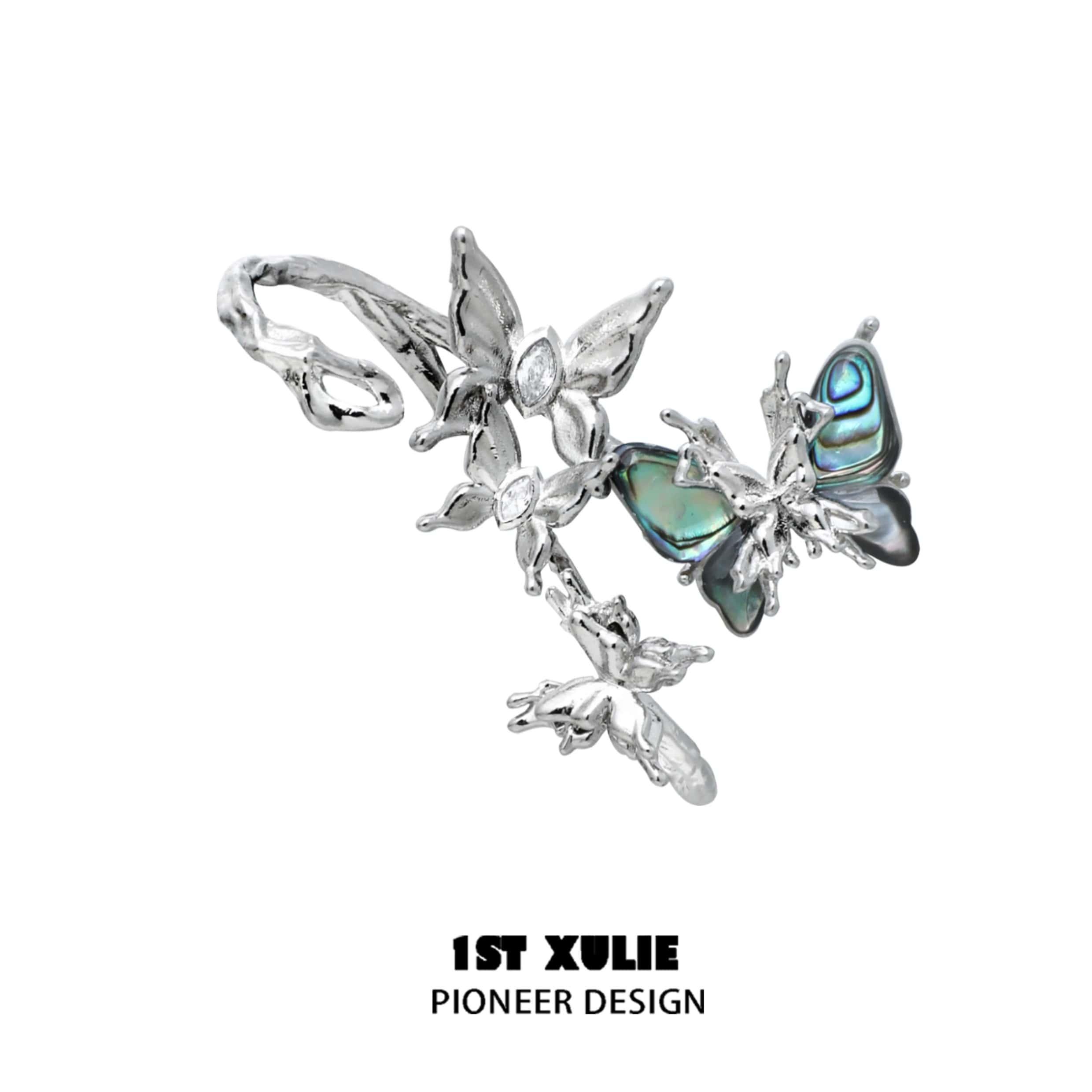 single silver ear clip