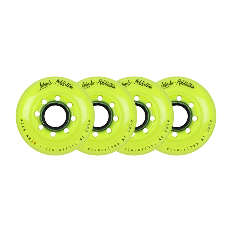 Labeda Addiction Wheels - 4 Pack High-Performance Skateboard Wheels for Smooth Riding | Perfect for Street Skating, Park, and Cruising