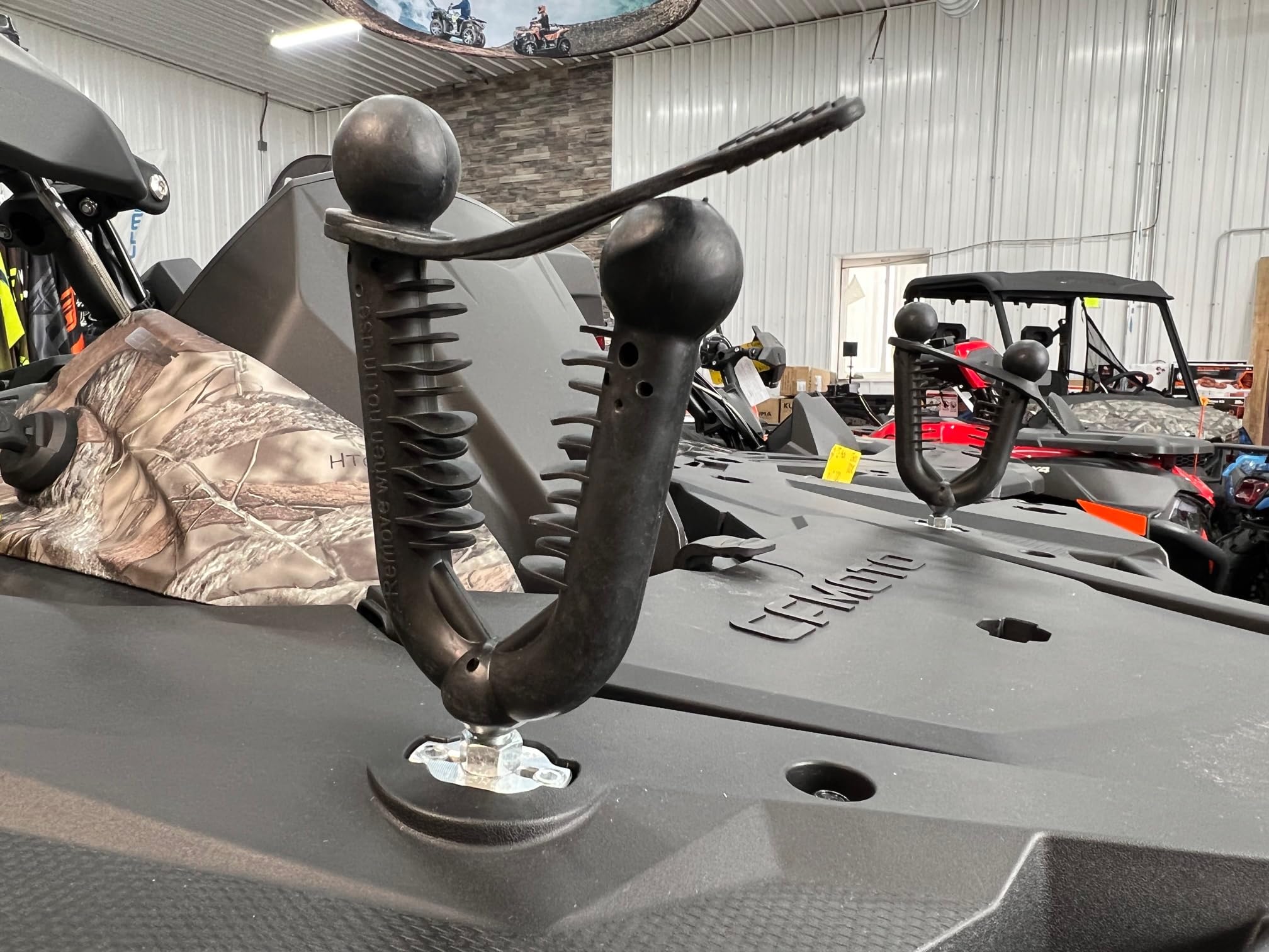 CFMoto Quick Attach Pack Rack & Accessory Anchor - Heavy Duty Gun Rack & Flex Grip Utility Holder for ATV/UTV Accessories | Perfect for Hunting, Camping & Off-Road Adventures