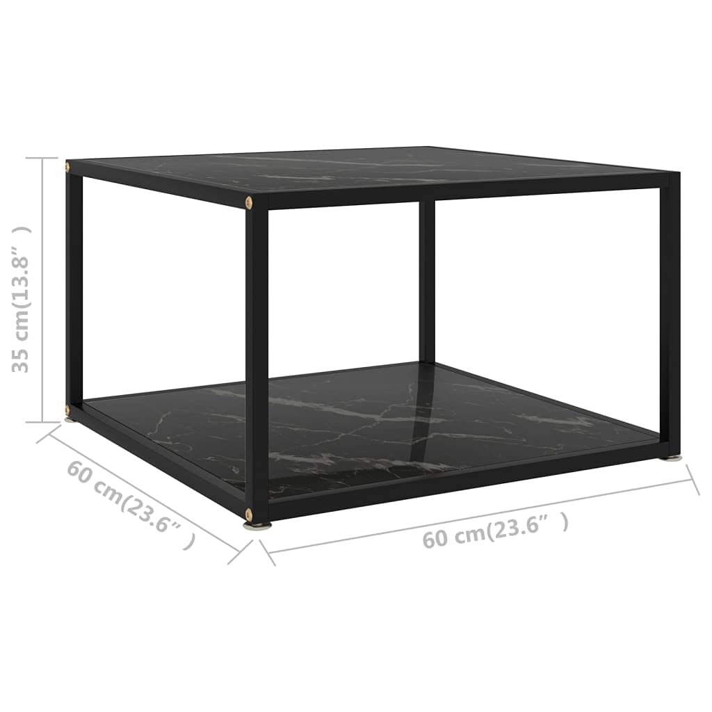 Modern Black Coffee Table 23.6
