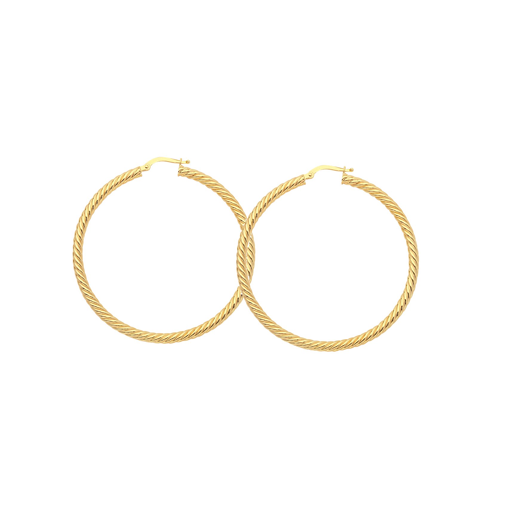 14K Yellow Gold Rope Twist 3mm Hoop Earrings for Women - Elegant Dainty Everyday Jewelry for Gifts, Parties & Date Nights