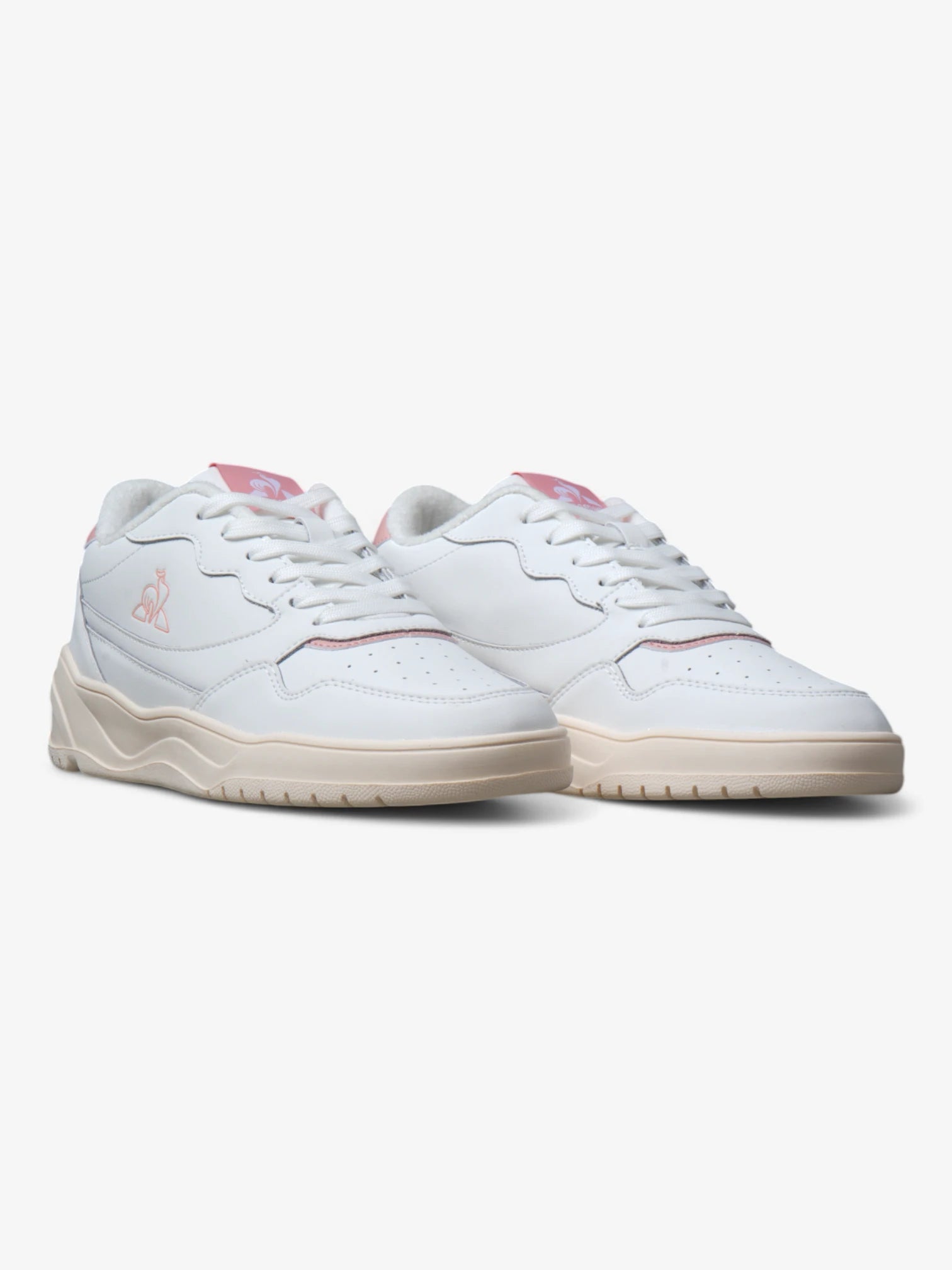 Le Coq Sportif Alma Women's Sneakers - White & Pink Running Shoes for Women | Comfortable Walking & Gym Workout Shoes