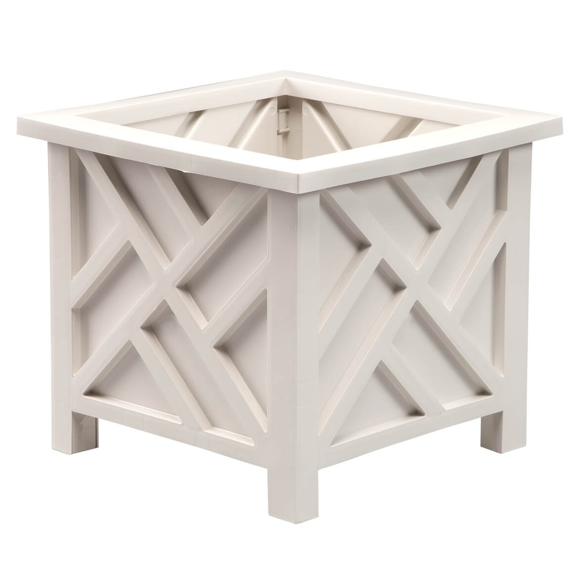 Miles Kimball 329156 White Chippendale Planter Box - 14.75