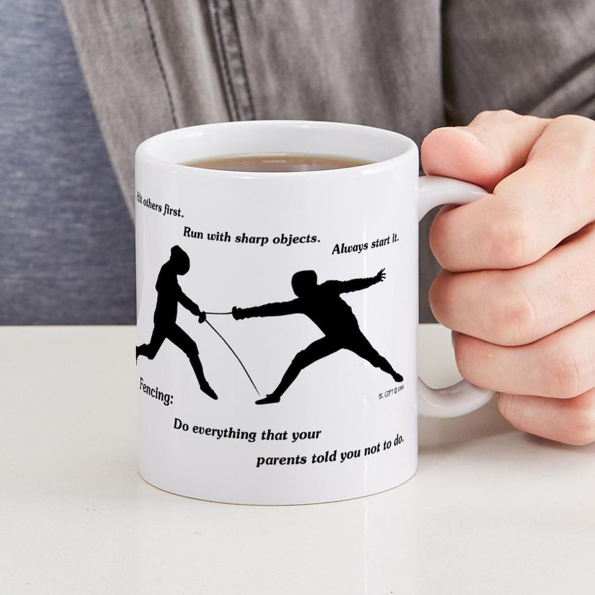 Hit First Ceramic Coffee Mug 11 oz (325 ml) - Durable & Stylish Coffee Cup for Office, Home, or Gifts - Perfect for Tea, Hot Chocolate & Morning Brews