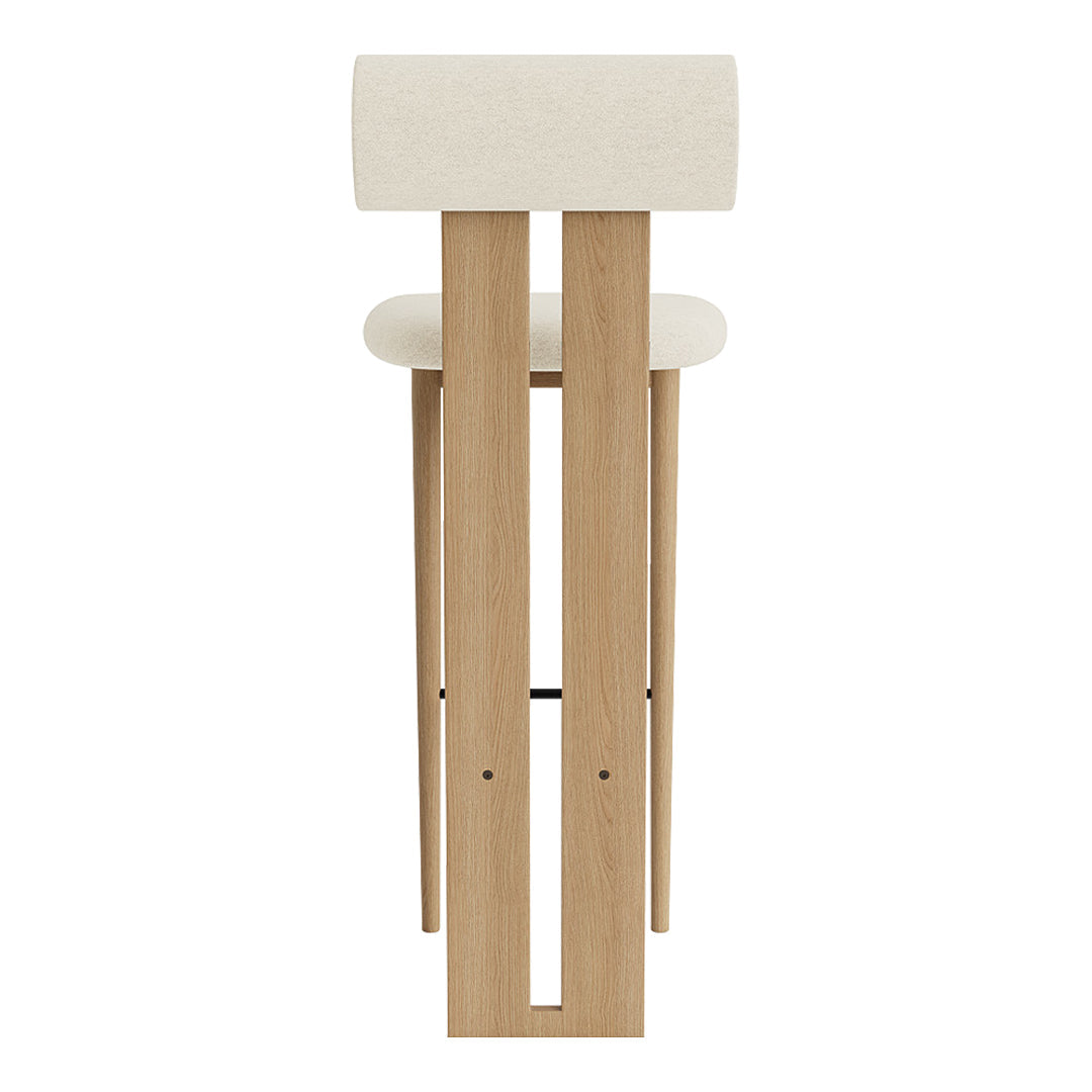 Hansen Hyldahl Hippo Bar Chair by Norr11 - Modern Scandinavian Stool for Kitchen, Dining & Lounge - High-Quality Wooden Bar Stool for Home & Commercial Use