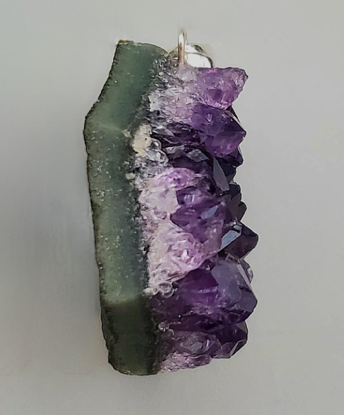 Natural Amethyst Crystal Cluster Pendant Necklace for Women - Healing Stone Jewelry for Meditation, Energy Cleansing & Spiritual Gifts