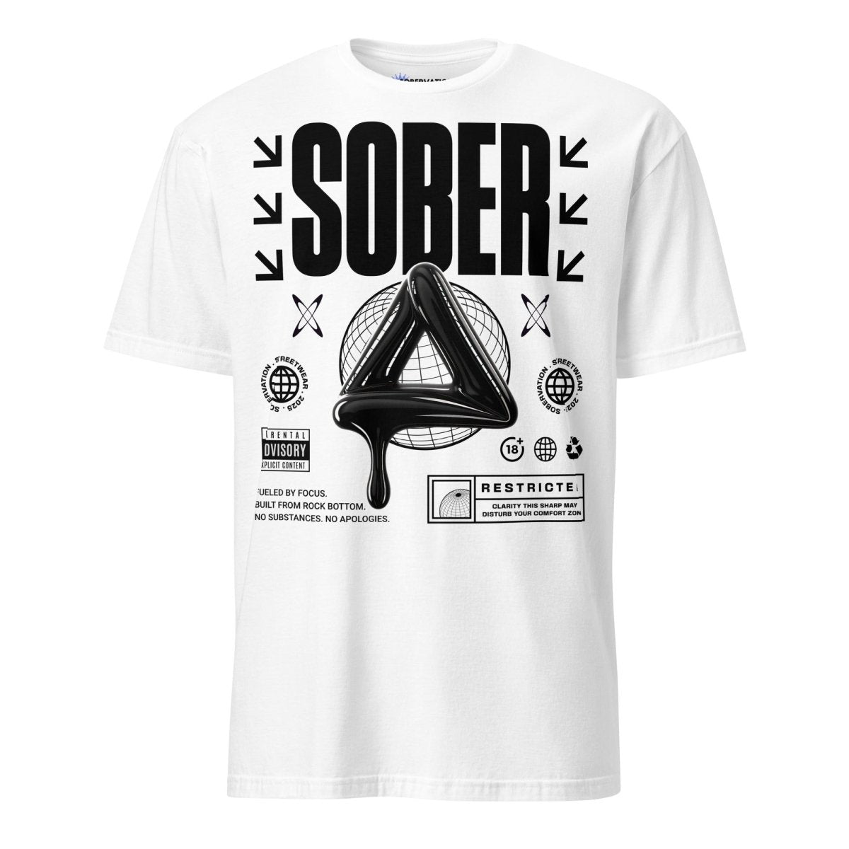 SOBER: Black Label – Bold Recovery Unisex Essential T-Shirt | Comfortable Cotton Tee for AA Meetings, Sober Living & Recovery Support