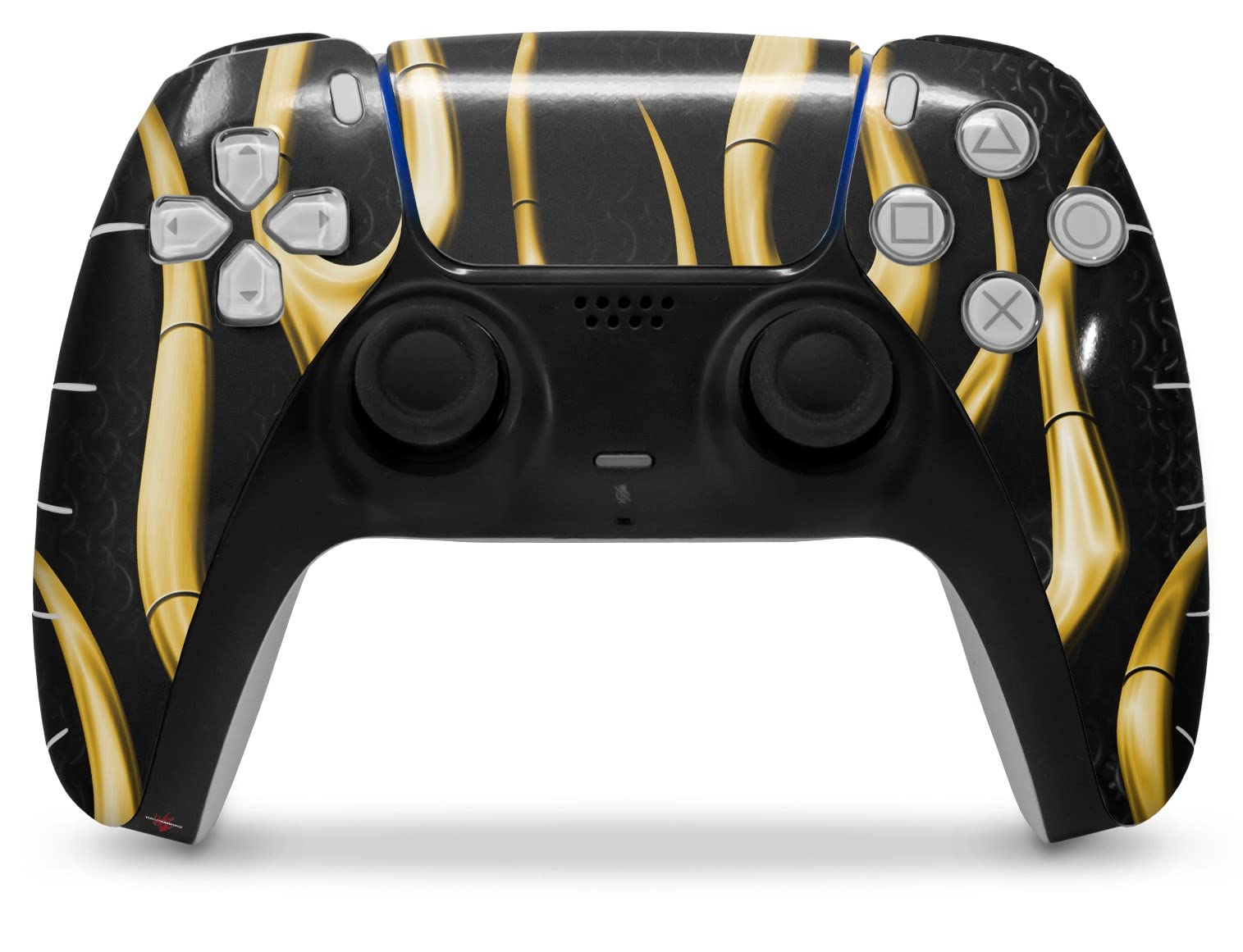 PS5 DualSense Controller Skin Wrap - Metal Flames Yellow for Gaming Protection