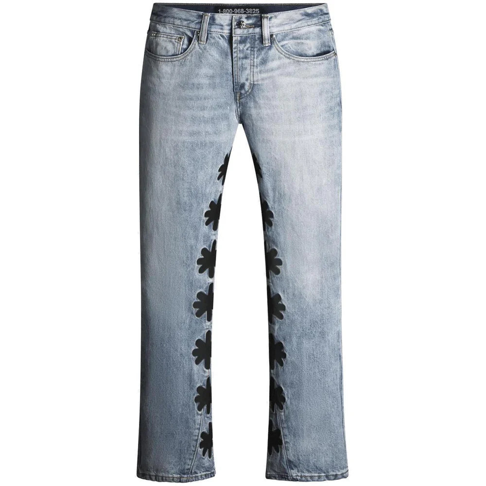 LOST SHDWS OG Light Denim Pants for Men - Black Distressed Slim Fit Jeans | Streetwear Fashion, Casual Wear & Everyday Outfits