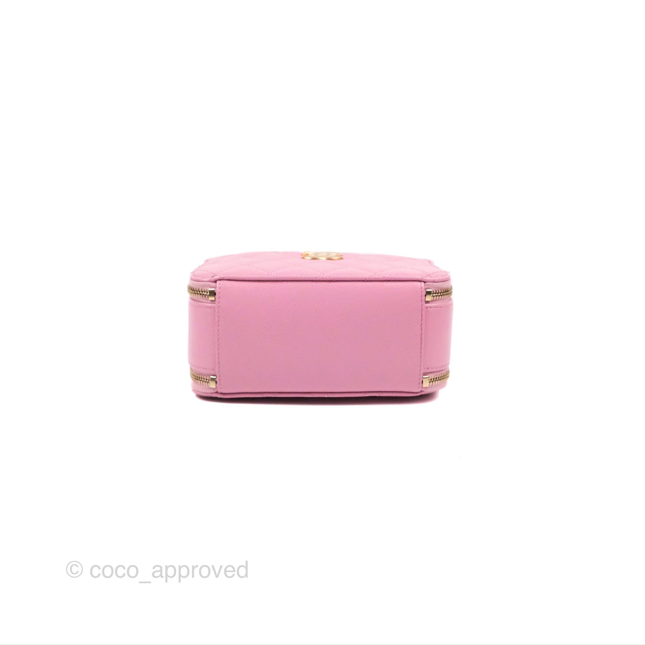 Chanel Caviar Quilted Small Vanity Case Handbag in Light Pink | Luxury Crossbody Bag for Women | Perfect for Date Night, Parties & Travel