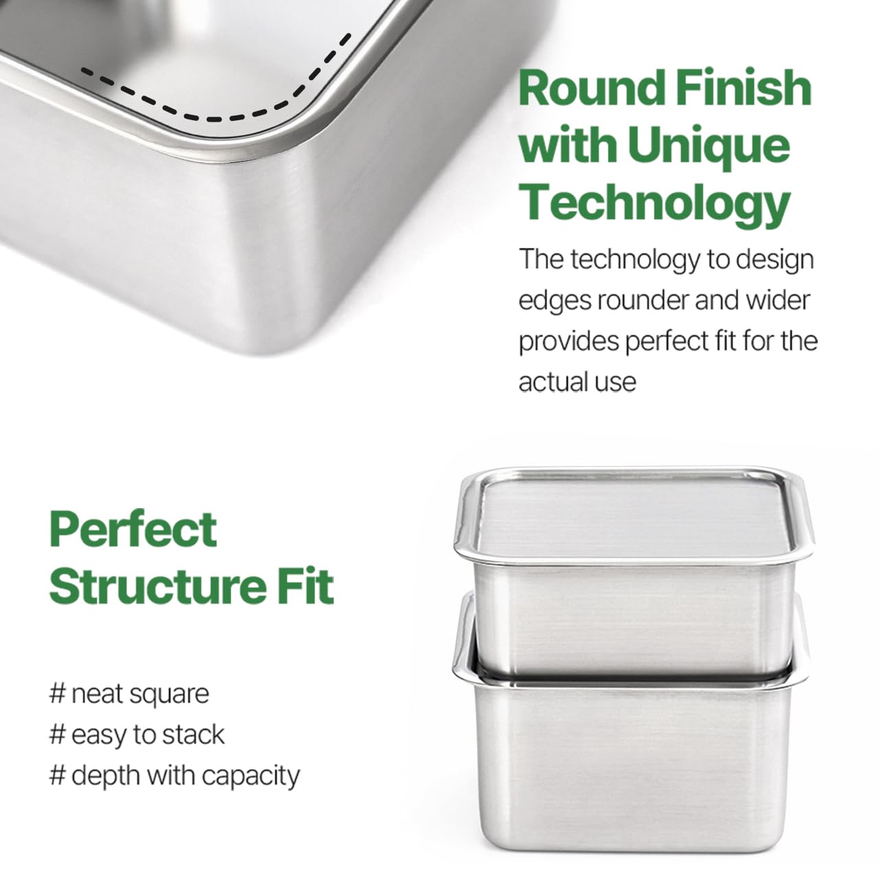 Premium 3-Piece Stainless Steel Food Storage Containers Set with Lids - Airtight, Dishwasher Safe & BPA-Free - Ideal for Meal Prep, Leftovers & Pantry Organization - Includes 3 Mesh Strainers for Kitchen Use