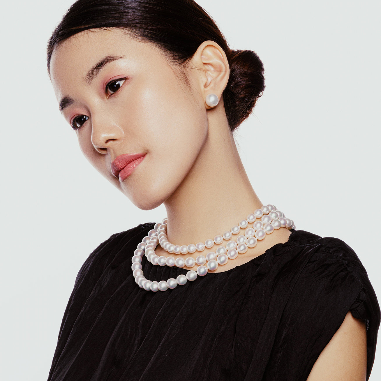 18K Gold Australian White Pearl Necklace KN00268 - Elegant Jewelry Gift for Women, Bridal Party, Anniversary & Special Occasions