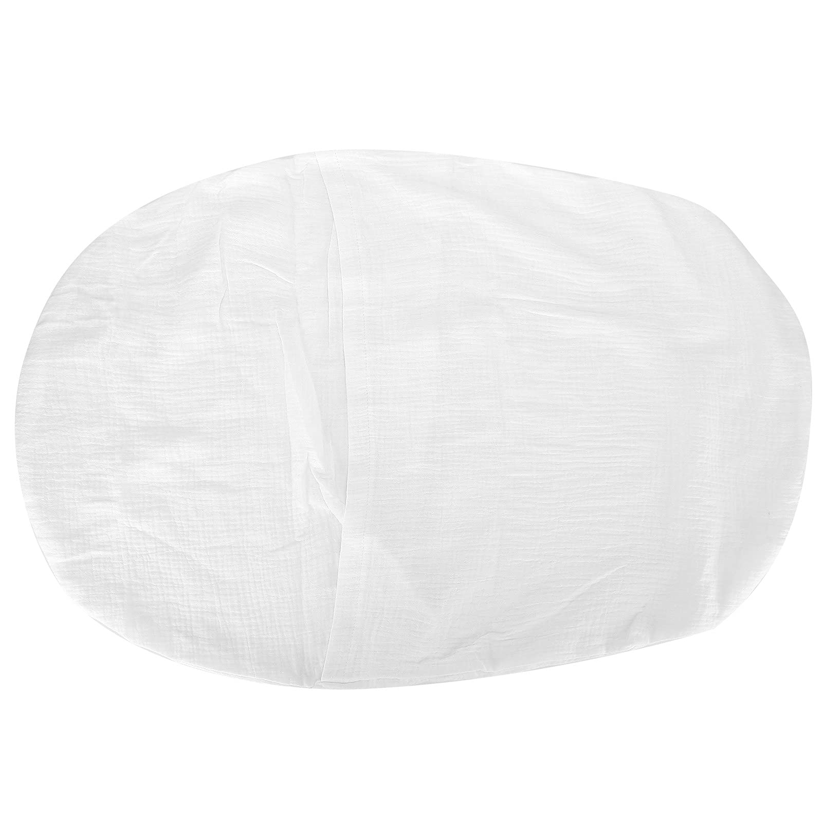Baby Lounger Slipcover - Double Layer Soft Cotton Newborn Lounger Cover for Infant Bed & Bassinet | Breathable & Washable | Perfect for Nursery, Daycare & Travel (White)