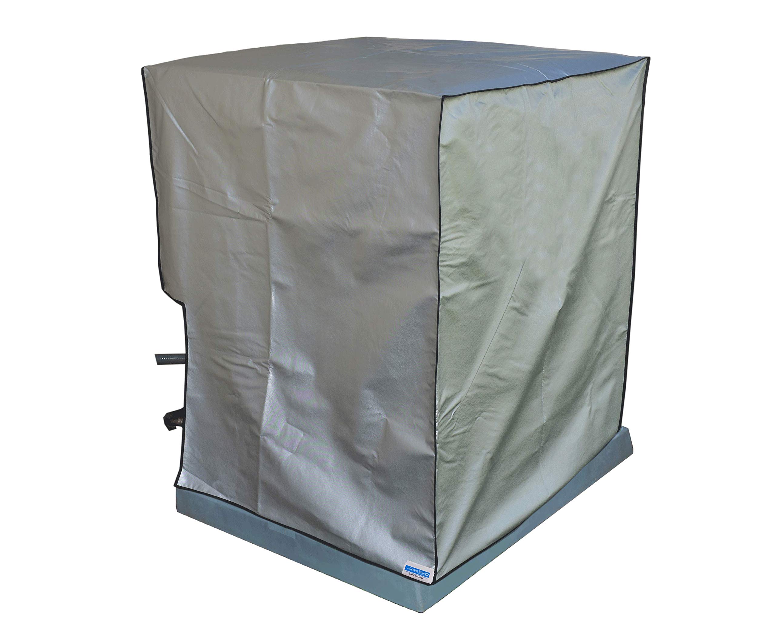 Comp-Bind Technology Air Conditioning Cover for Lennox Merit ML14XC1-042 - Waterproof Grey Padded Unit Cover 28.5''W x 28.5''D x 37.5''H - Ideal for Outdoor Protection and Seasonal Storage