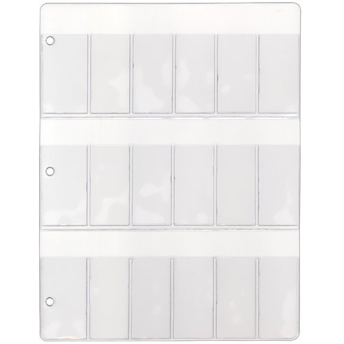 StoreSMART - 100-Pack Glass Slide 3-Ring Binder Pages - Holds 18 Glass Slides Each - Perfect for Lab Specimens, Classroom Projects & Science Collections (RSL3182-100)