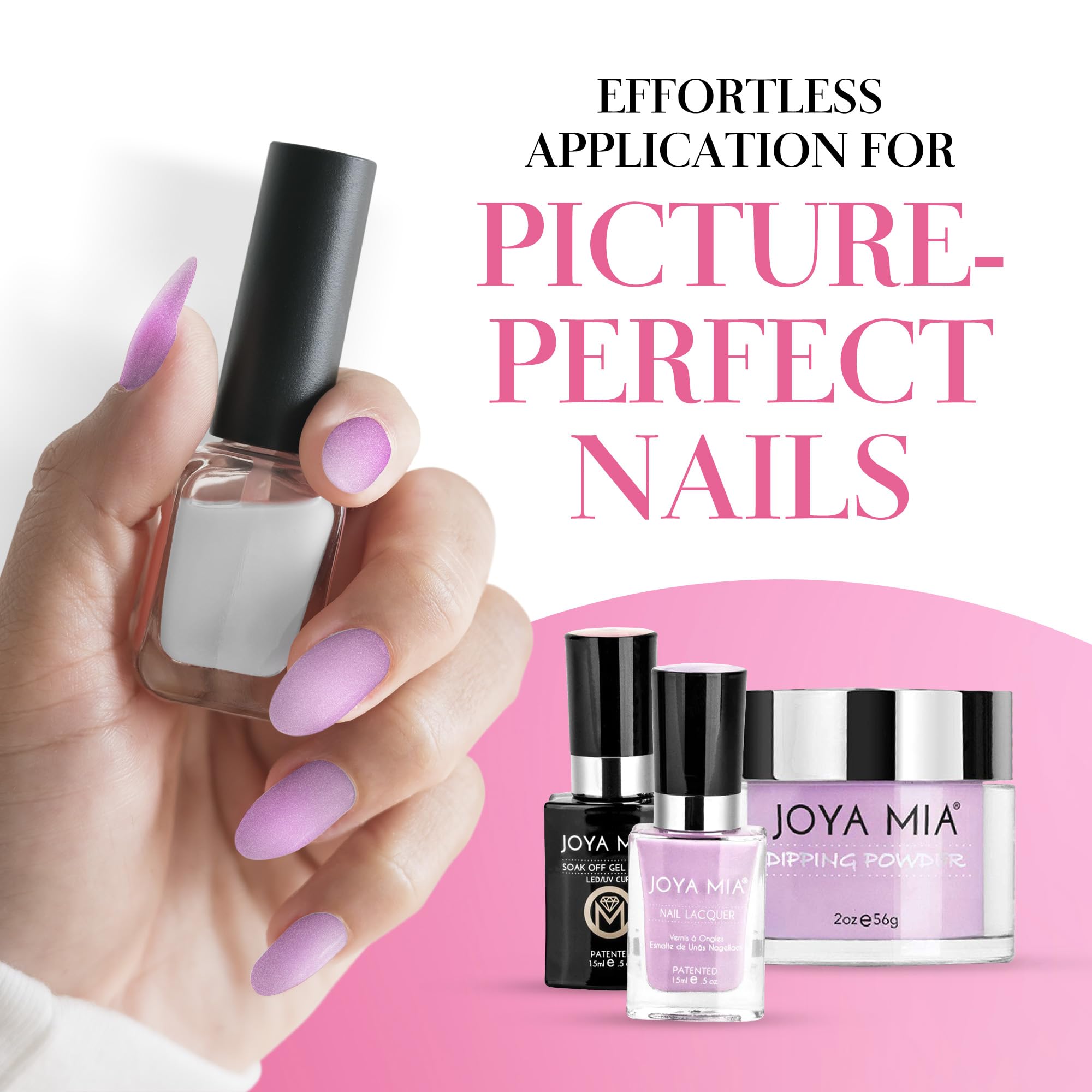JOYA MIA 3-in-1 Nail Kit with Dip Powder & Gel Polish - Salon & Home Use