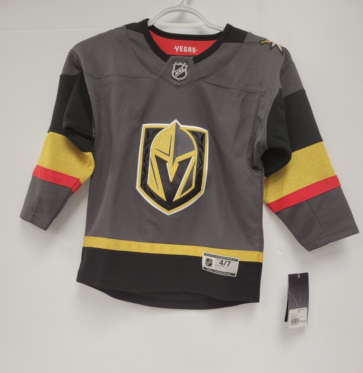 NHL Las Vegas Golden Knights Youth Hockey Jersey Size 4/7 - Official Licensed Replica for Kids - Perfect for Games, Fan Events & Sports Enthusiasts