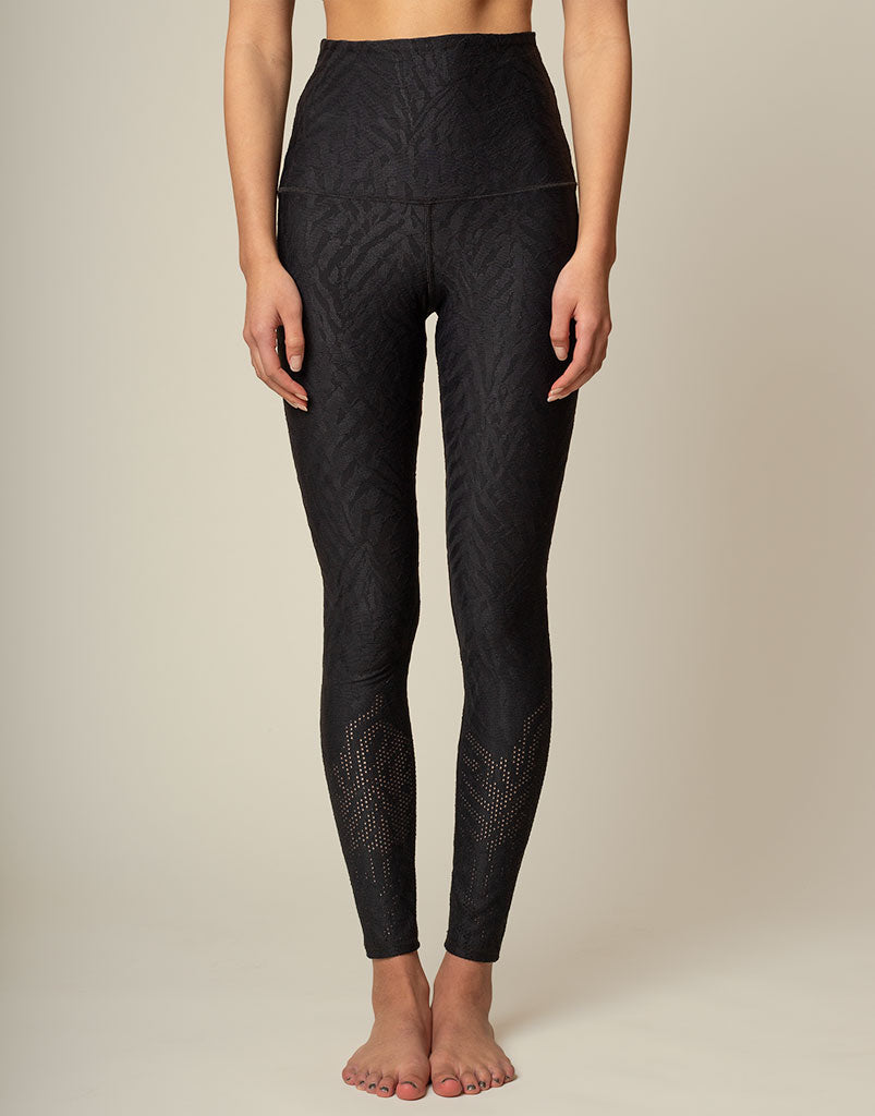 Allure Jacquard Legging - High Waist Yoga Pants for Women, Comfortable Workout Tights with Floral Pattern | Perfect for Yoga, Gym, Running & Lounge Wear