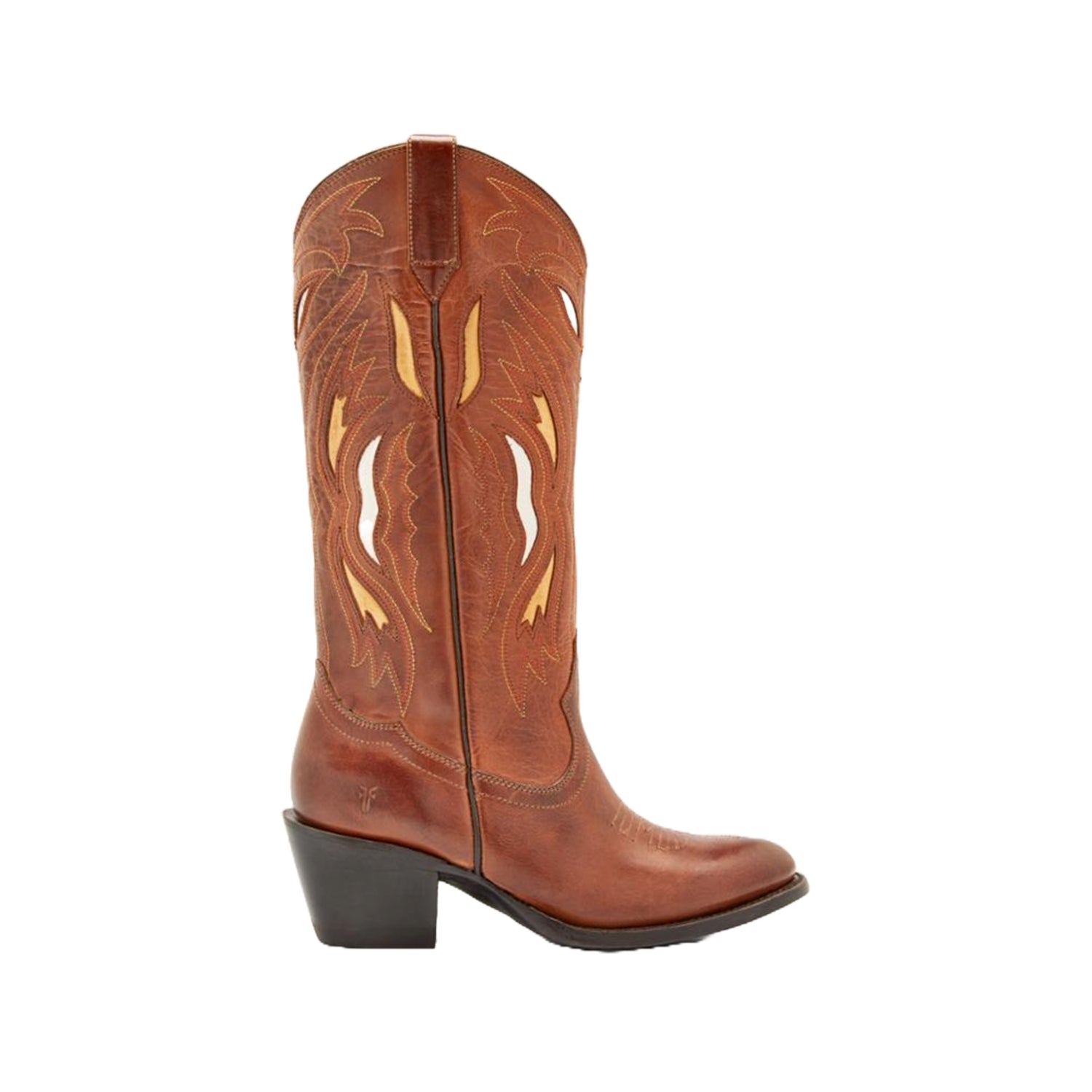 Frye Women's 40728 Leather Boots in Brown - Comfortable Mid-Calf Riding Boots for Casual Wear & Outdoor Activities