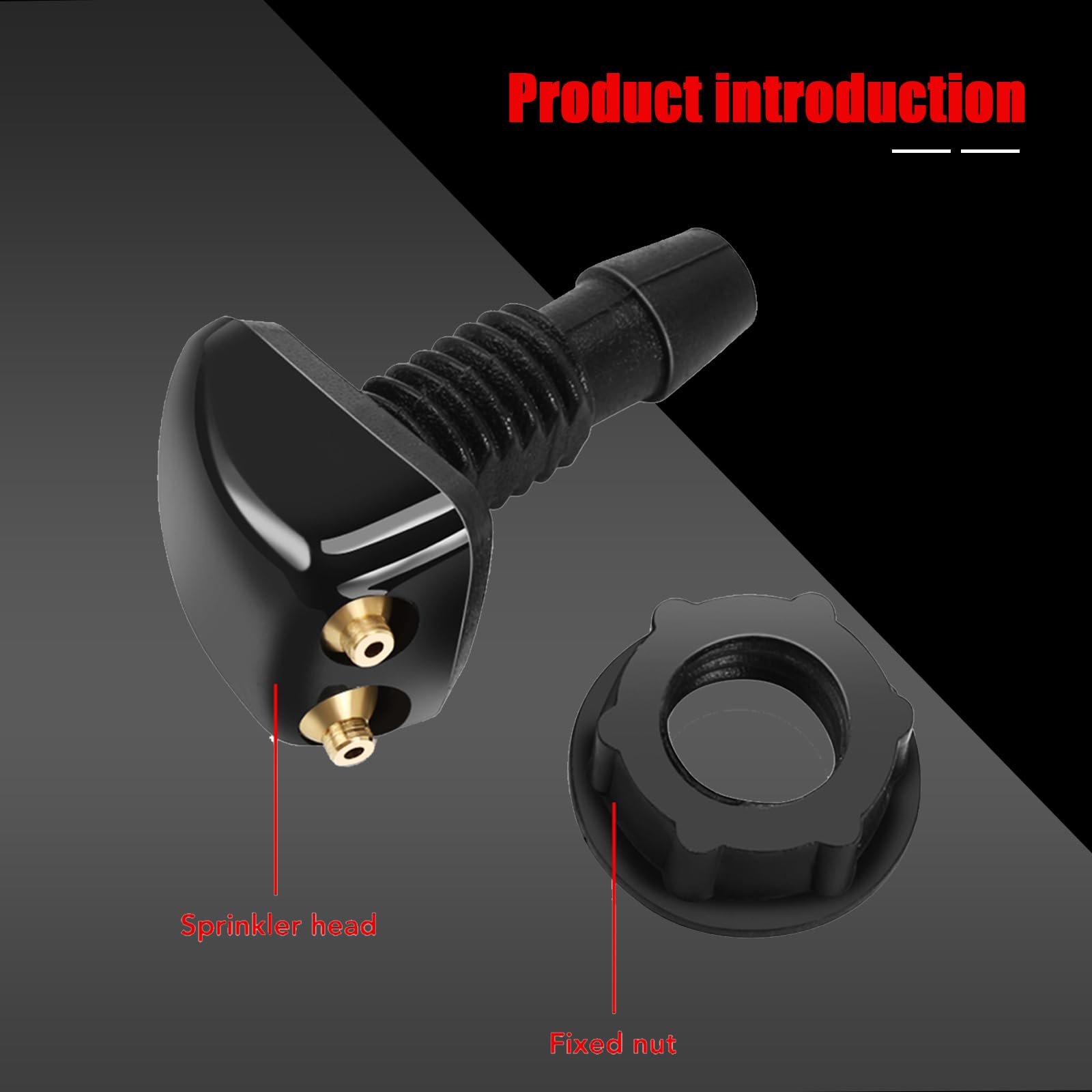 Hawyet 2-Pack Universal Car Windshield Washer Nozzles - Double Hole Spray Nozzle for Most Cars, Trucks & Vans - Black - Durable Auto Glass Cleaning Accessories for Clear Visibility in Rain & Snow