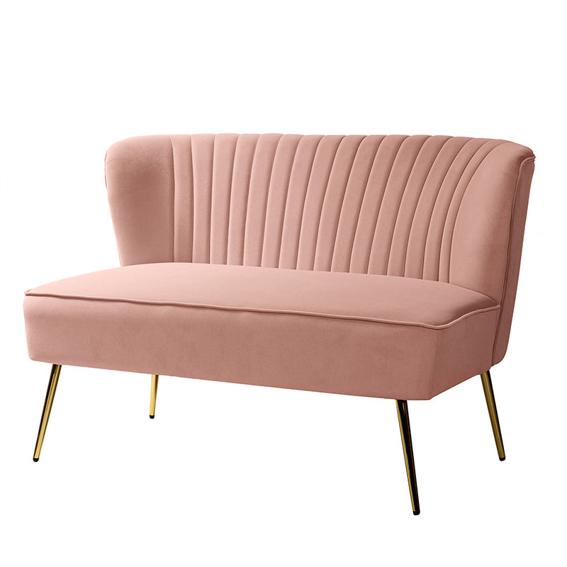 Bariana Velvet Loveseat - Soft & Luxurious Small Couch for Living Room, Bedroom, or Office - Perfect for Cozy Seating & Home Decor