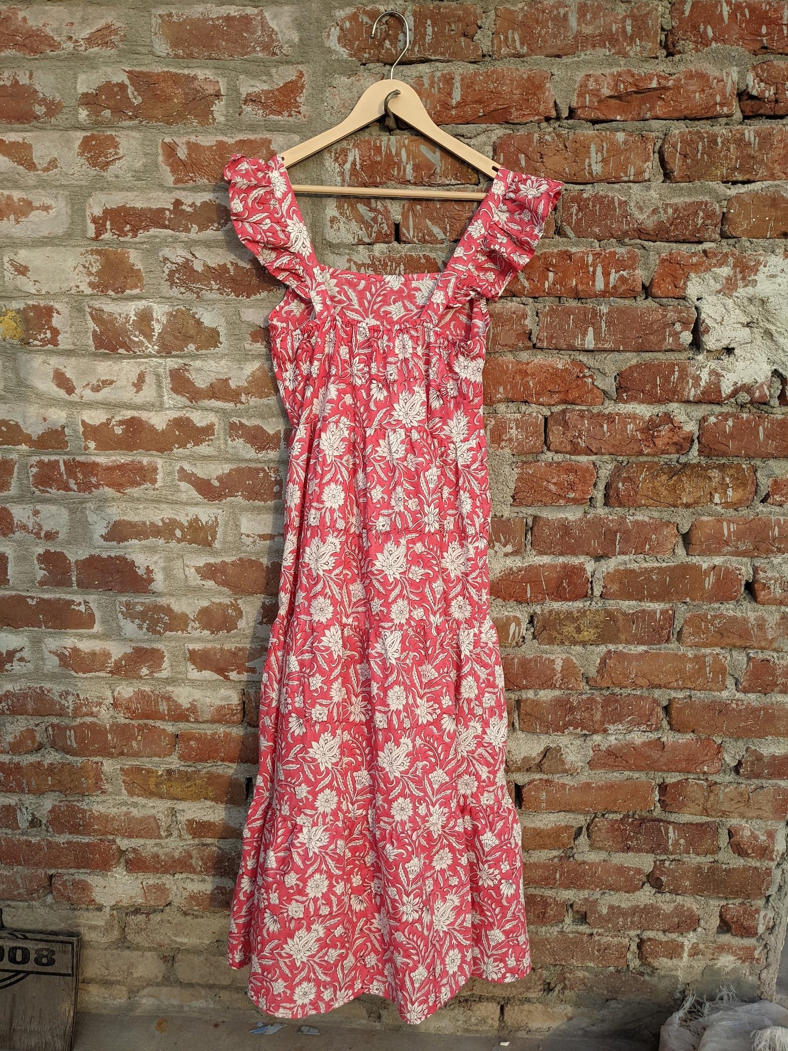 Hand Block Printed Cotton Dress - Indian Long Gown & Tunic | Boho Chic Summer Outfit for Beach, Vacation & Casual Wear