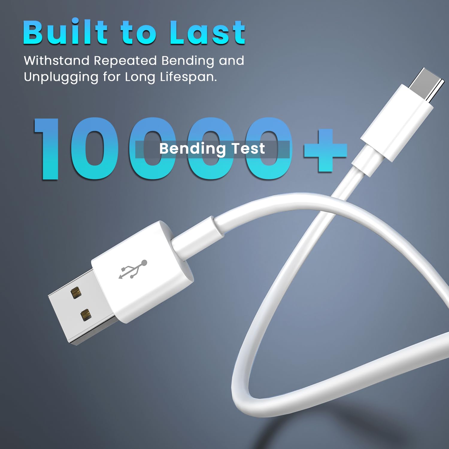 OXZEEWEE 5M USB C Power Extension Cable - USB A to USB C Fast Charging & Data Sync Cord for Home Security Cameras, Smartphones, Tablets - Durable White Cable for Home & Office Use