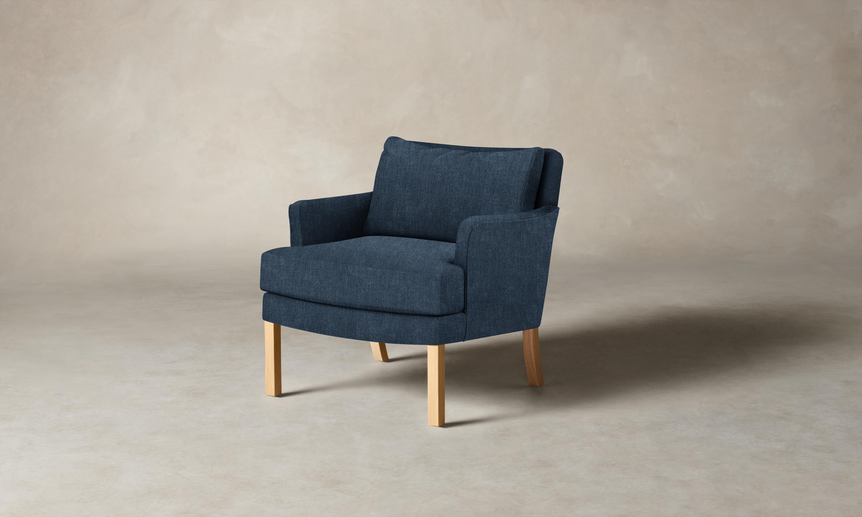 Kaye Chair - Performance Tweed Denim Upholstered Accent Chair for Living Room, Bedroom & Office - Stylish & Comfortable Seating Solution