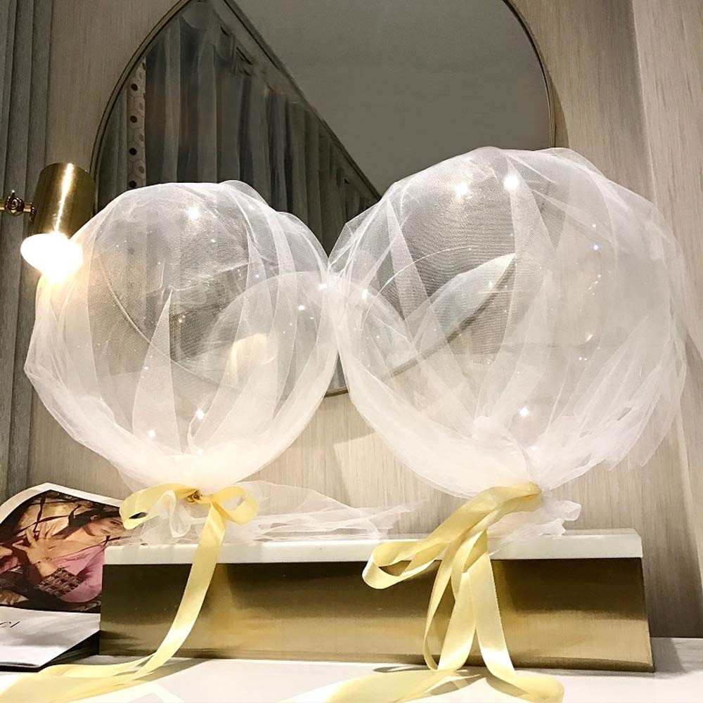 18 Inch Clear Helium Bobo Balloons with LED Lights - 40 Pack for Christmas, Wedding, Birthday Party Decorations - Perfect for Indoor/Outdoor Events, Baby Showers & Anniversary Celebrations (LED String Not Included)
