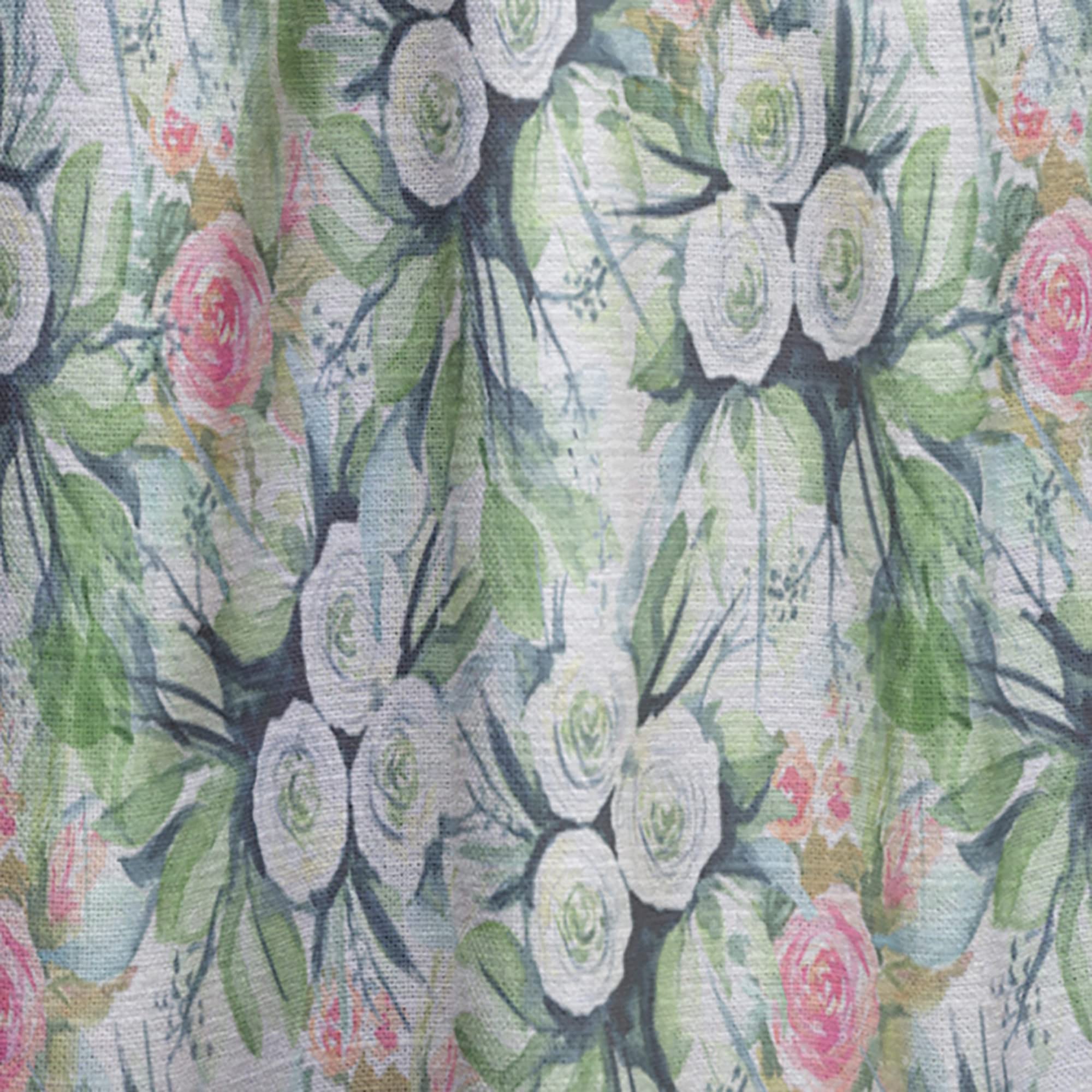 Blue Purple White Abstract Floral Pattern Thermal Insulated Curtains - Single Panel 52x120 - Elegant Window Treatments for Bedroom & Living Room - Perfect for Home Decor, Light Blocking & Energy Saving
