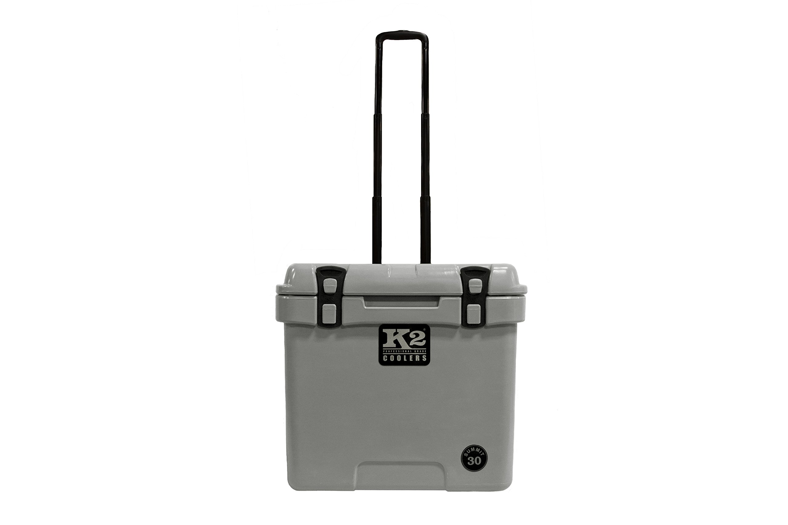 K2 Coolers Summit Wheeled 30 Cooler - Heavy Duty Rolling Cooler for Camping, Beach, Tailgating & Outdoor Adventures - 30 Quart Insulated Cooler with Wheels for Easy Transport