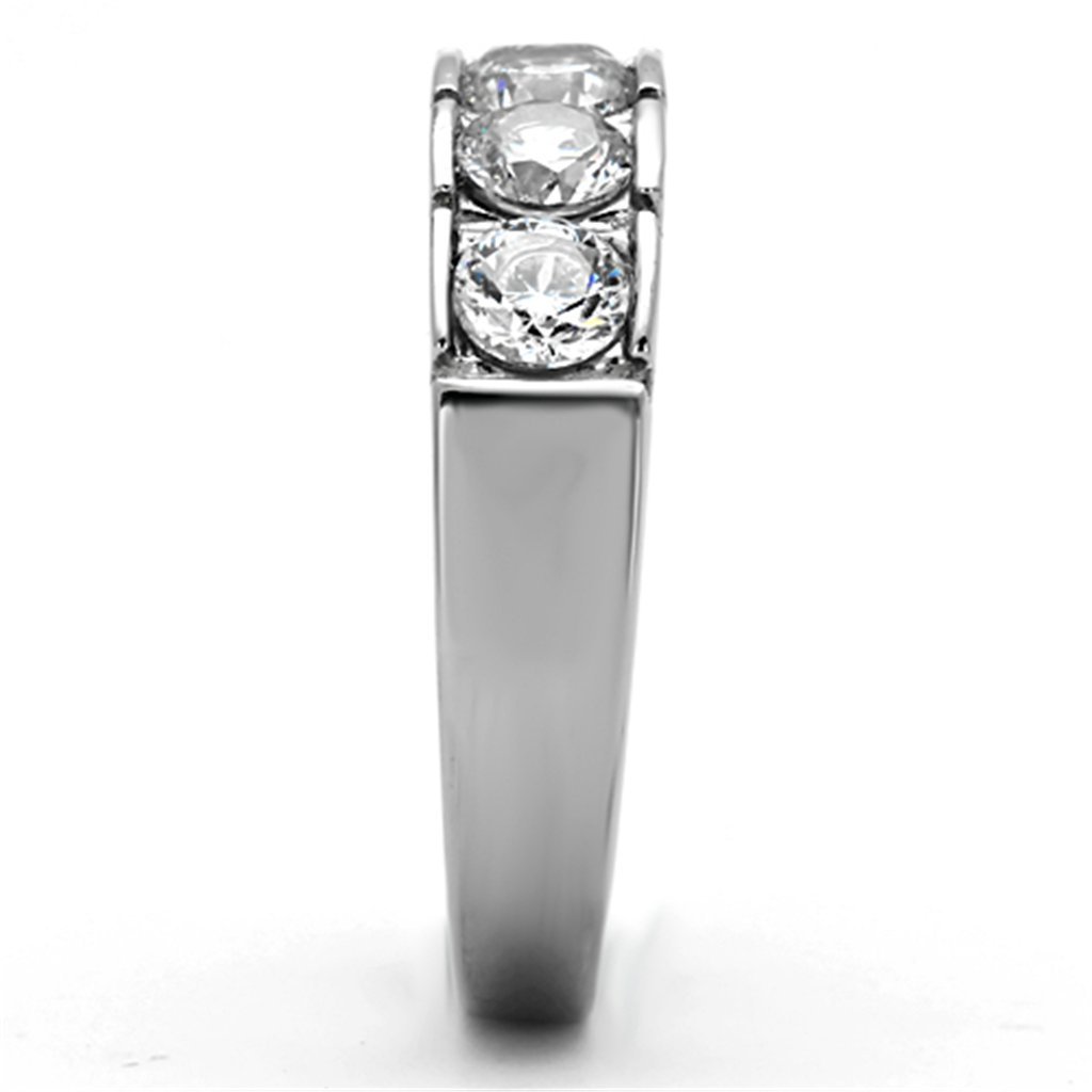 1.50ct CZ Wedding Ring for Women - Stainless Steel 316 Band, Sizes 5-10 - Perfect for Bridal & Anniversary Gifts