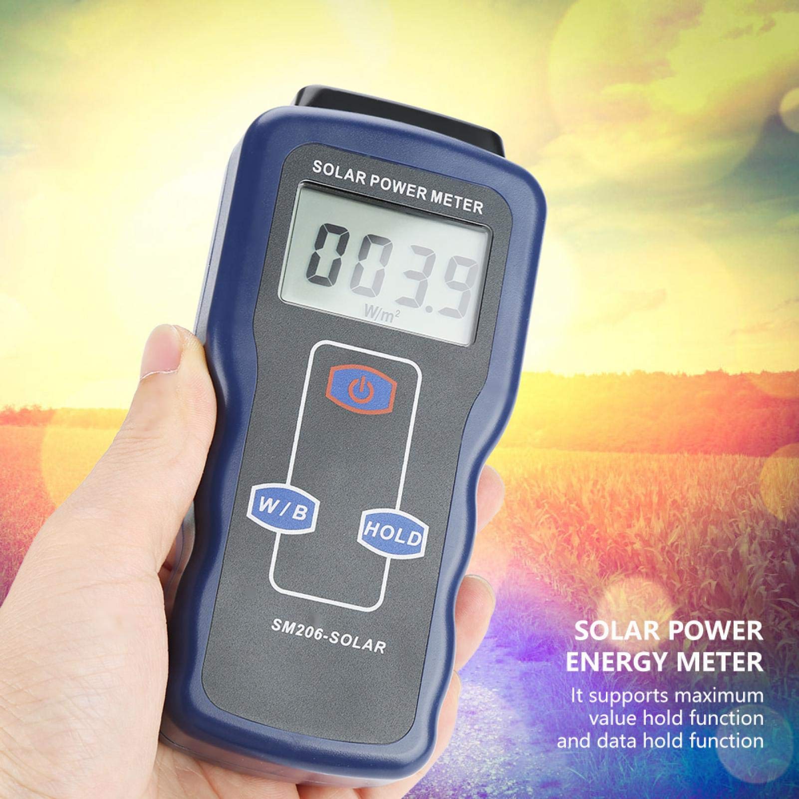 Digital Solar Power Meter - Accurate Solar Radiation Measuring Instrument for Solar Energy Research & Meteorology | Perfect for Solar Panel Testing & Renewable Energy Studies