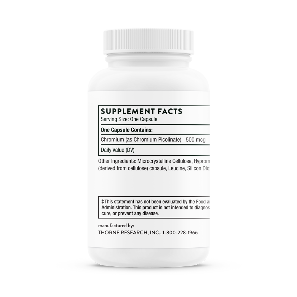 Thorne Chromium Picolinate Supplement (M255) - Supports Healthy Blood Sugar & Metabolism - Ideal for Diabetics & Weight Management