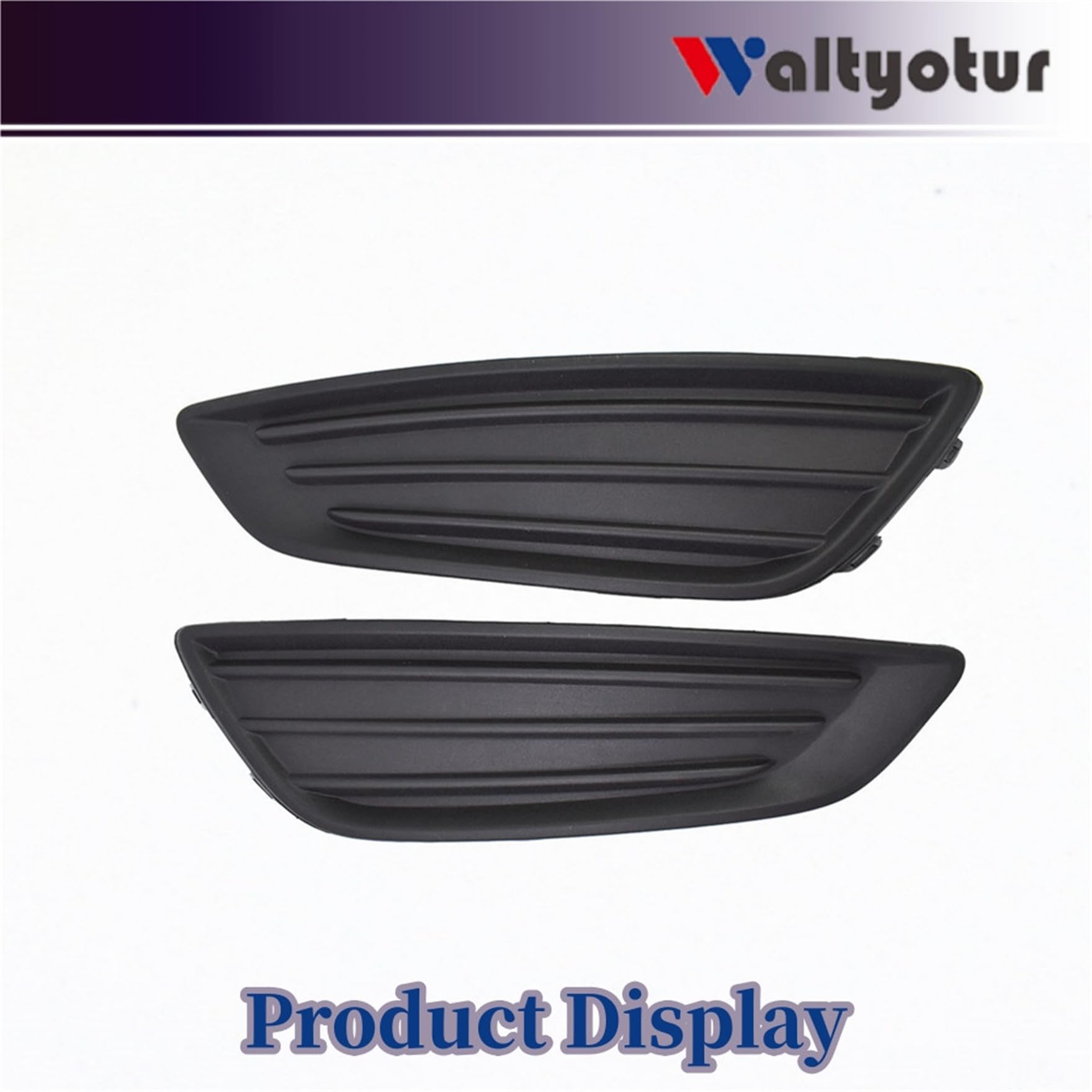 2-Pack Left & Right Front Bumper Fog Light Cover Trim Grille Replacement for 2015-2018 Ford Focus | Perfect for Car Repair & Customization Upgrades