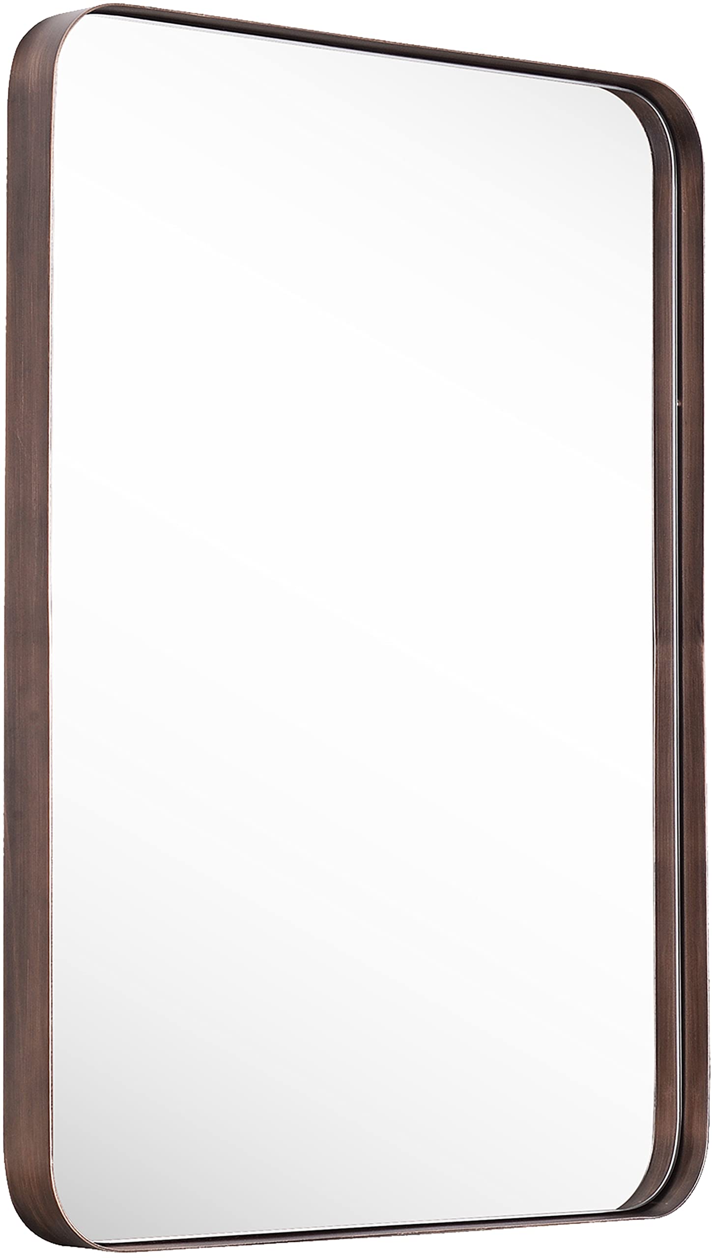 Clavie Bronze Bathroom Mirror 24x36 Inch - Modern Rectangle Wall Mirror for Vanity, Powder Room & Home Decor | Rust-Resistant, Shatterproof Glass