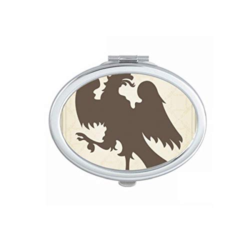 DIYthinker European Animals National Emblem Soaring Eagle Mirror - Portable Folding Double-Sided Hand Mirror for Makeup, Travel & Home Decor | Compact Vanity Mirror with Stand for Cosmetics, Gifts & Handbag Essentials