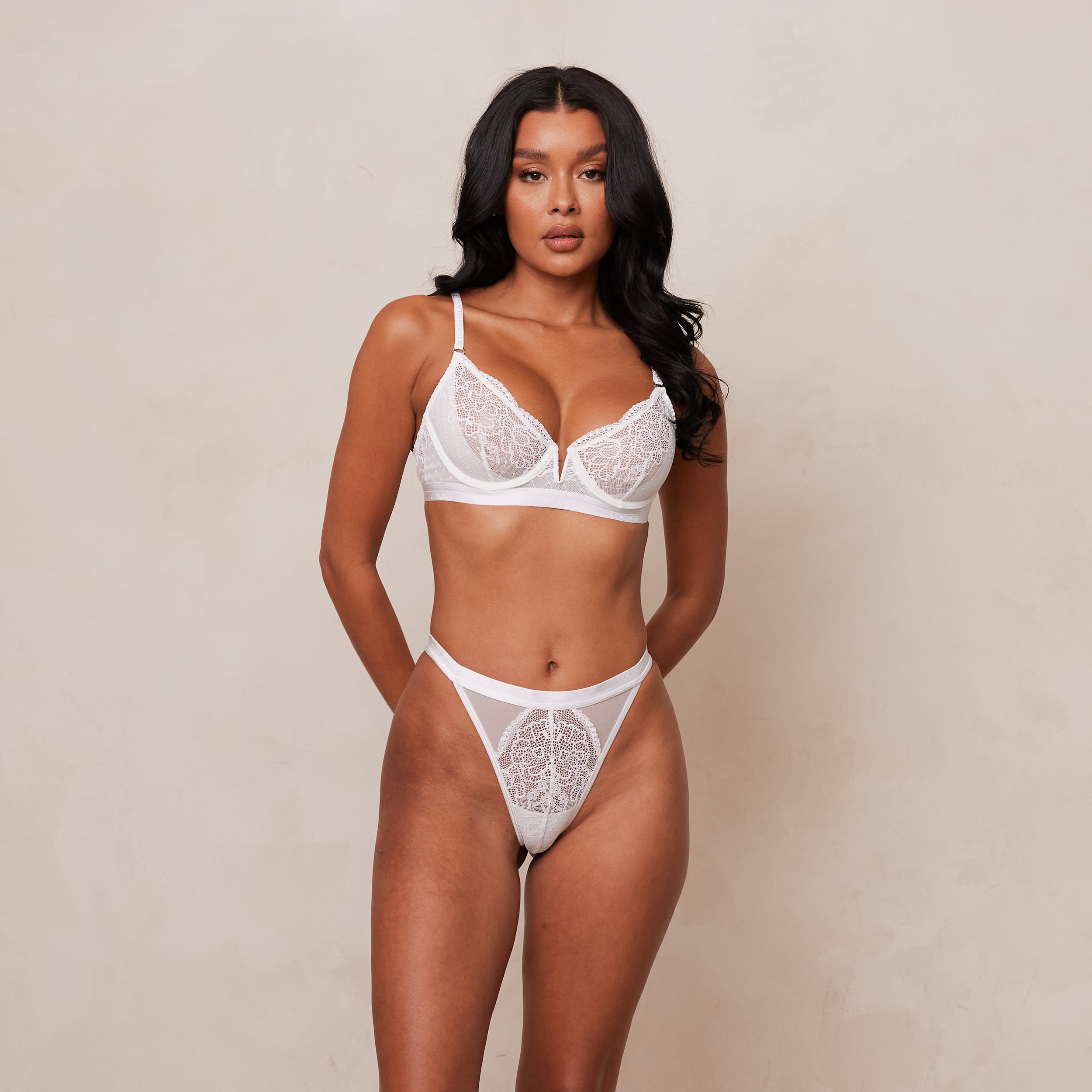 Royal Balcony Bra - Comfortable Lace Underwire Bra in White for Women | Perfect for Everyday Wear and Special Occasions