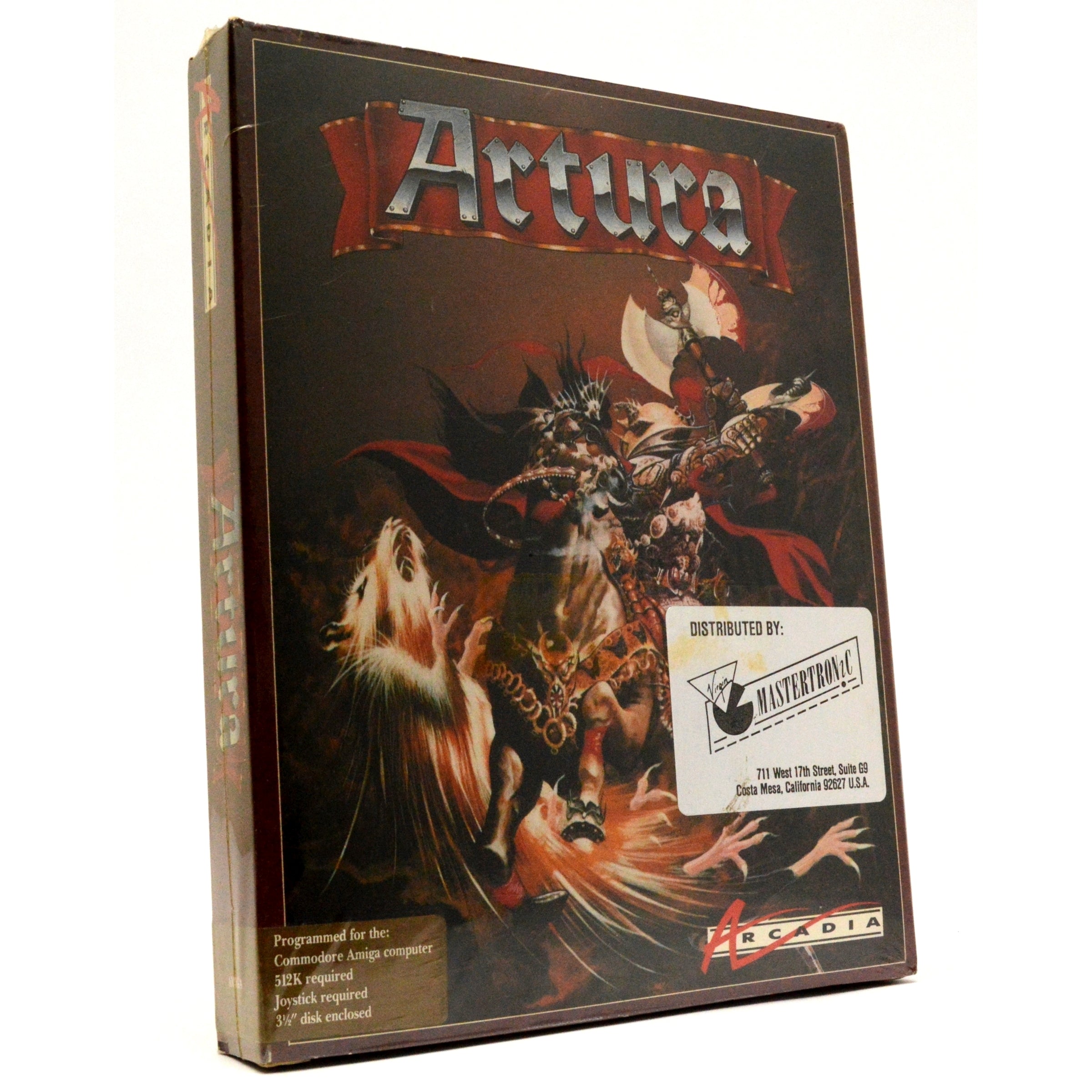 Brand New AMIGA 512K ARTURA Factory Sealed Computer Game - Arcadia 1989 (2 of 2) - Retro Gaming Collectible for Vintage PC Enthusiasts
