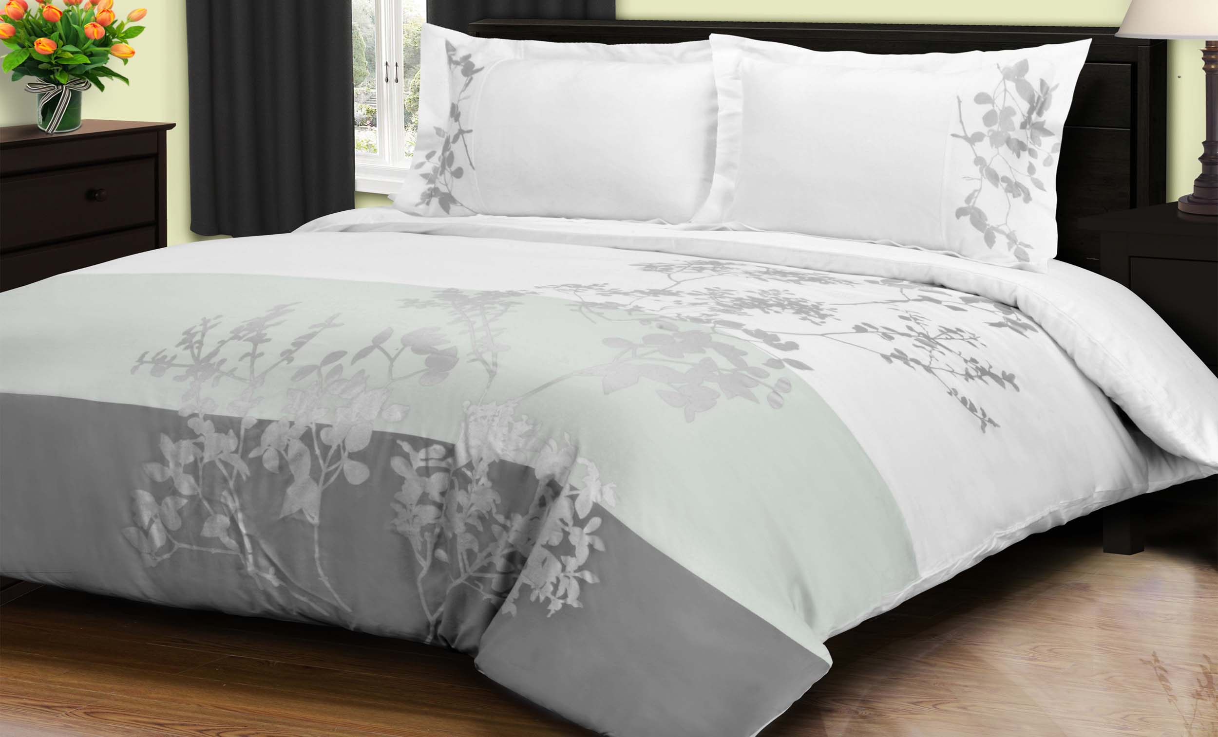 Premium Sydney Cotton Floral Duvet Cover Set - Soft Queen Size Bedding with Matching Pillowcases - Perfect for Master Bedroom, Guest Room & Cozy Home Decor