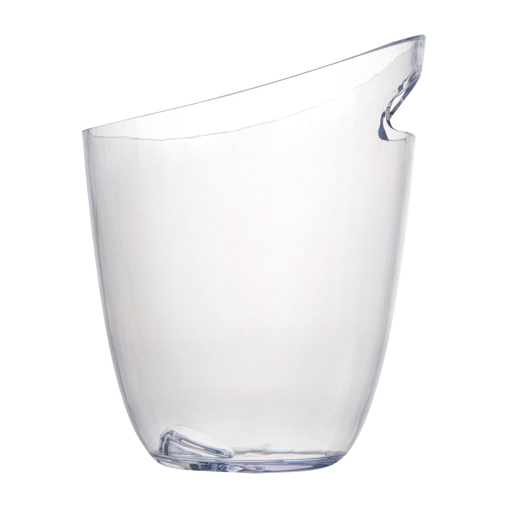Bar Lux 3.2 Quart Clear Plastic Champagne Wine Bucket - 9.25 x 7.5 x 7.75 Inches - Perfect for Parties, Weddings & Home Entertaining - 1 Count Box