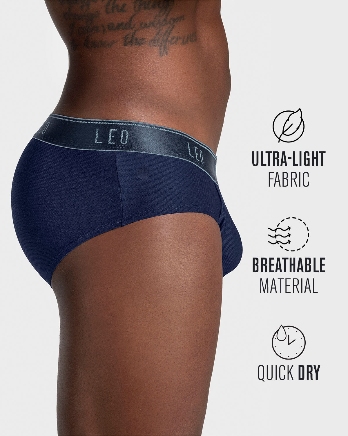 Ultra Light Men's Briefs with Ergonomic Pouch Support - Comfortable Underwear for Active Lifestyle, Gym & Everyday Wear