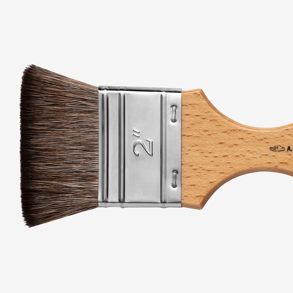 Premium Flat Synthetic Squirrel Hair Makeup Brush - 2-Piece Set for Flawless Foundation & Concealer Application | Perfect for Professional Makeup Artists & Everyday Beauty Routine