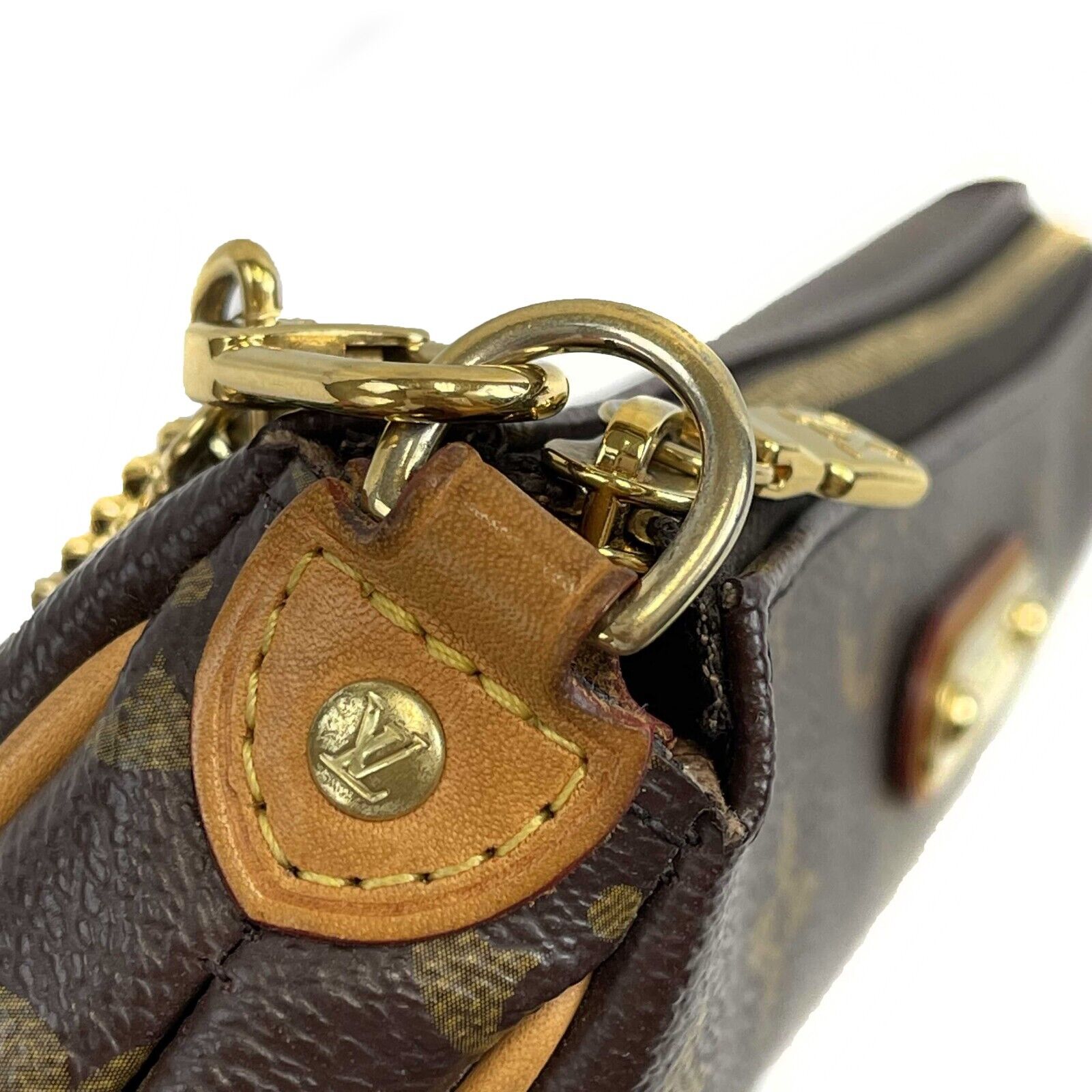 Authentic Louis Vuitton LV Eva Clutch Crossbody Bag - Brown/Tan Monogram Canvas - Perfect for Evening Parties, Date Nights & Travel Accessories