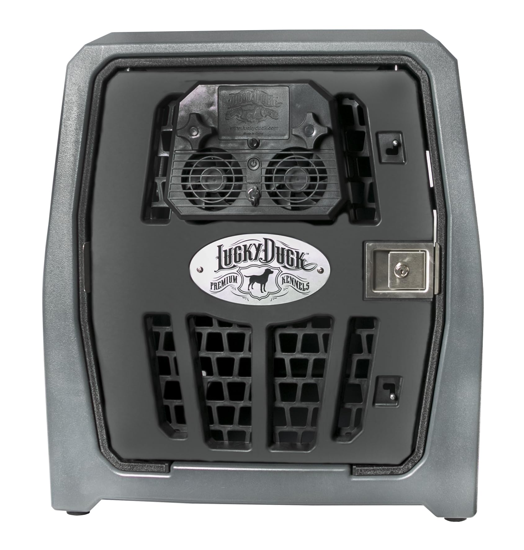 Lucky Duck Universal Dog Kennel Fan - Portable Cooling Fan for Pet Crates, Travel & Outdoor Use - Quiet & Energy Efficient for Dogs & Small Animals - Perfect for Home, Car & Camping Trips