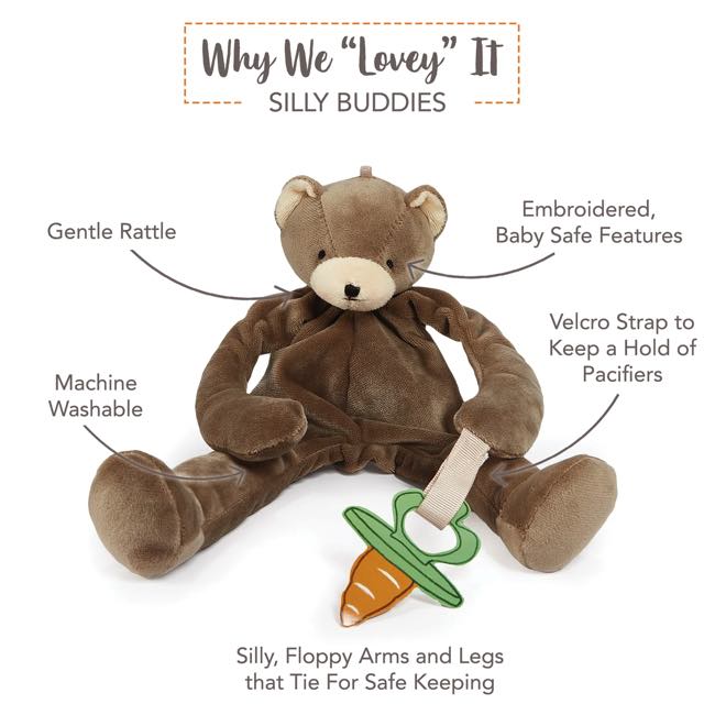 Bunnies By The Bay Silly Buddy Cubby Bear - Soft Plush Stuffed Animal Toy for Kids, Cuddly Teddy Bear Gift for Babies & Toddlers - Perfect for Nursery Decor, Birthday Presents and Comfort Companions